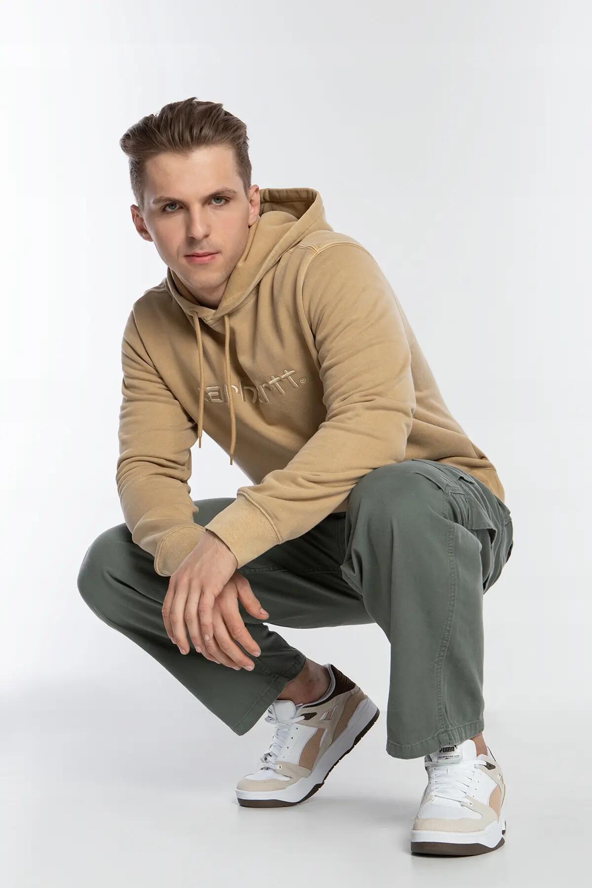 BLUZA MĘSKA Z KAPTUREM CARHARTT WIP HOODED DUSTER KOLOR BEŻOWY 2/5