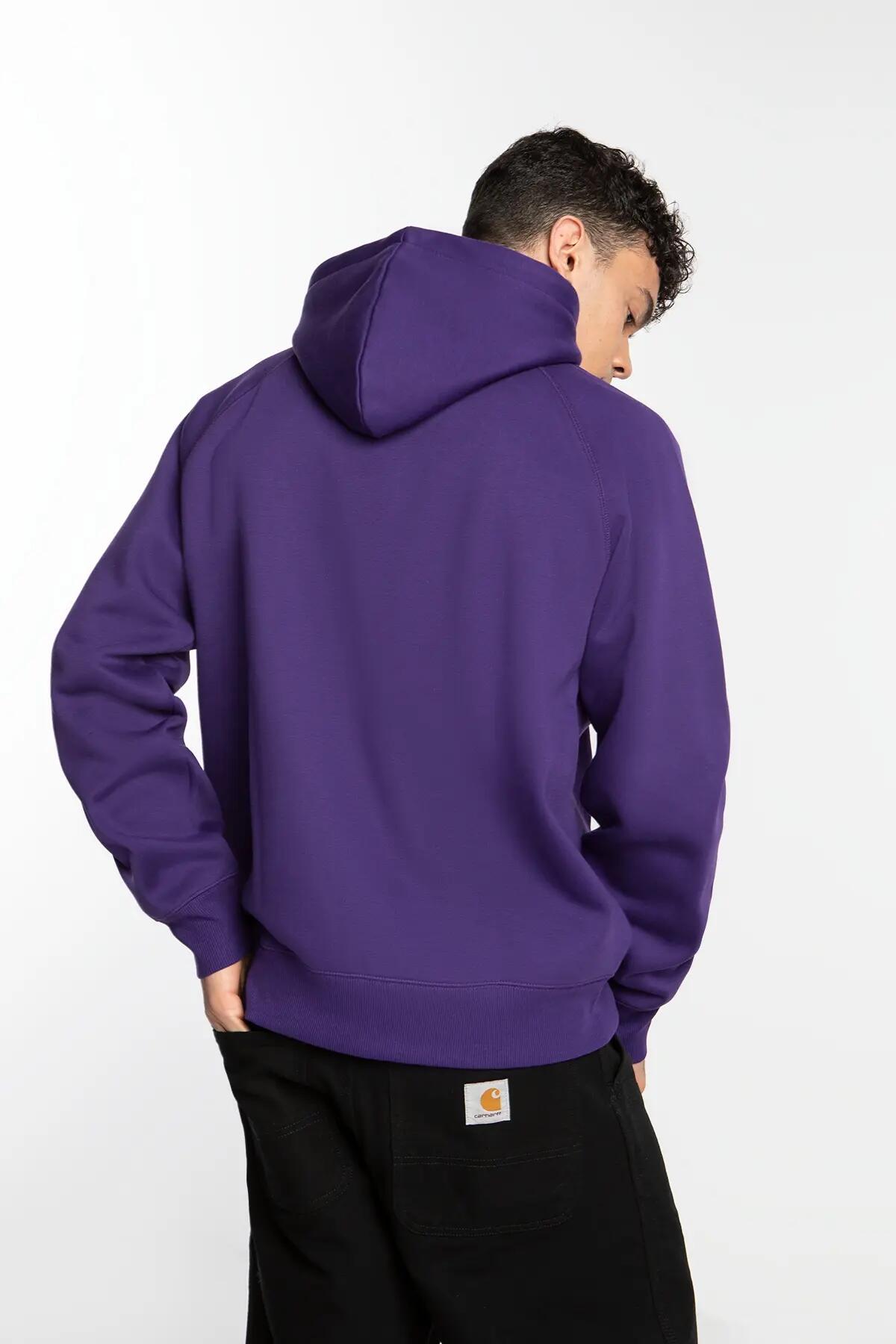 BLUZA UNISEX CARHARTT CHASE I033661-1YVXX (S) KOLOR FIOLETOWY 4/5