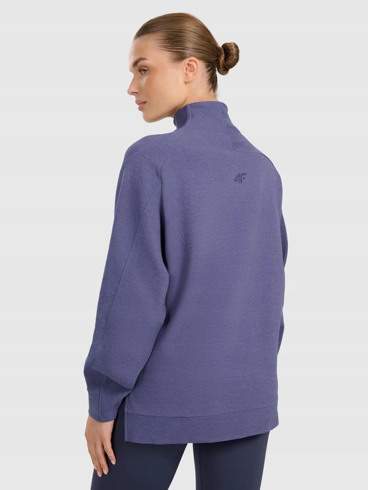 BLUZA DAMSKA DRESOWA 4F TRENINGOWA DO JOGI TFSWF589  KOLOR NIEBIESKI 8/12