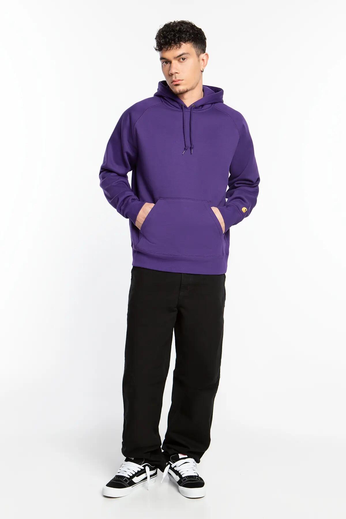 BLUZA UNISEX CARHARTT CHASE I033661-1YVXX (S) KOLOR FIOLETOWY 2/5