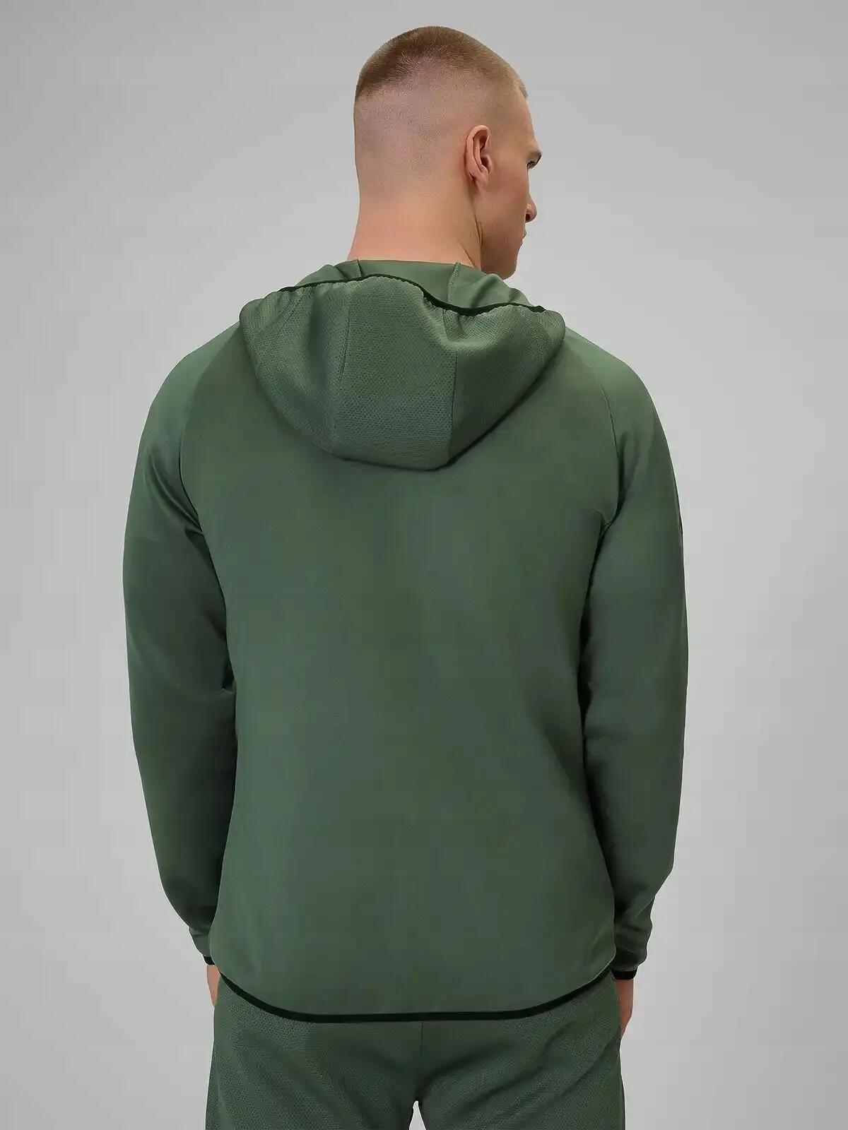 BLUZA MĘSKA TRENINGOWA 4F SPORTOWA ROZPIANA SZYBKOSCHNĄCA  KOLOR BRĄZOWY 4/10