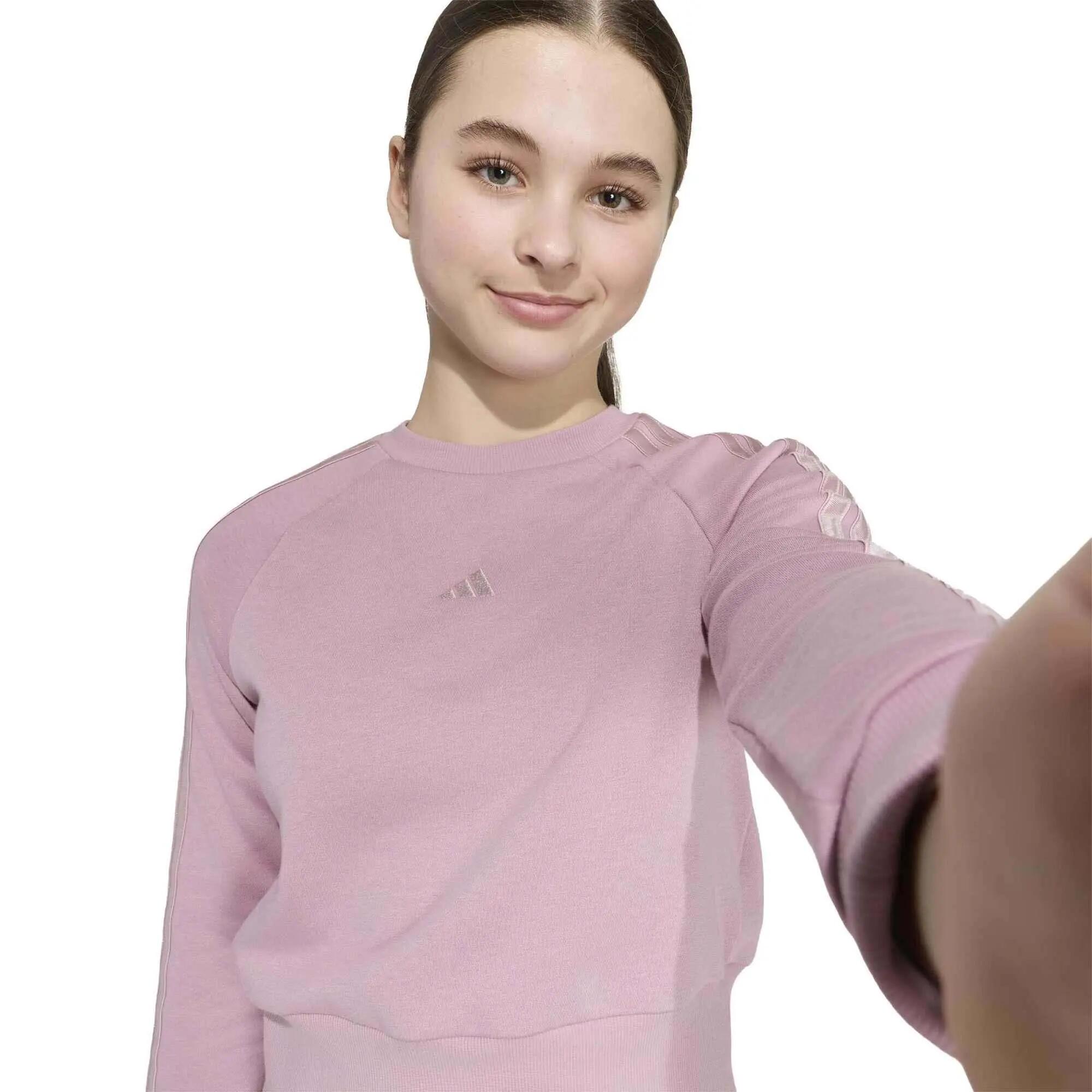 Sudadera - Leisure - Girls' - Satín, ergonómica, sin capucha - KQ7044 - Rosa 5/5