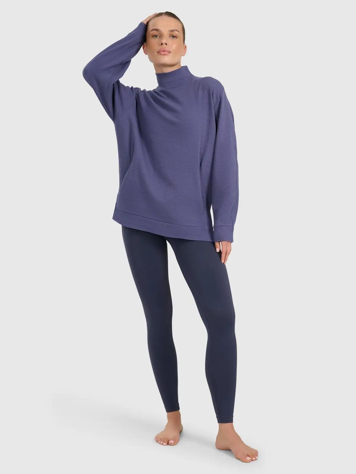 BLUZA DAMSKA DRESOWA 4F TRENINGOWA DO JOGI TFSWF589  KOLOR NIEBIESKI 2/12