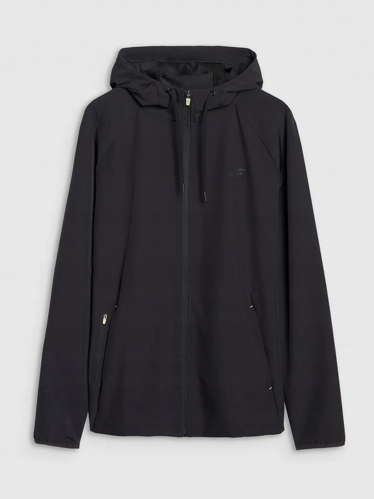 BLUZA MĘSKA 4F TRENINGOWA SZYBKOSCHNĄCA ROZPINANA TFSWM458  KOLOR CZARNY 8/10