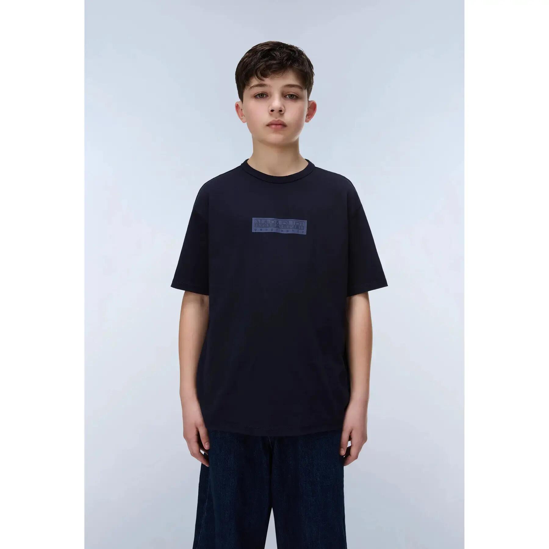 T-shirt enfant Napapijri New Box Logo 3/4