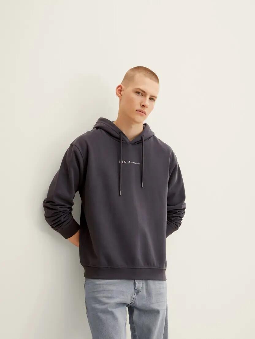 BLUZA MĘSKA SPORTOWA Z KAPTUREM TOM TAILOR XXL  KOLOR SZARY 3/9