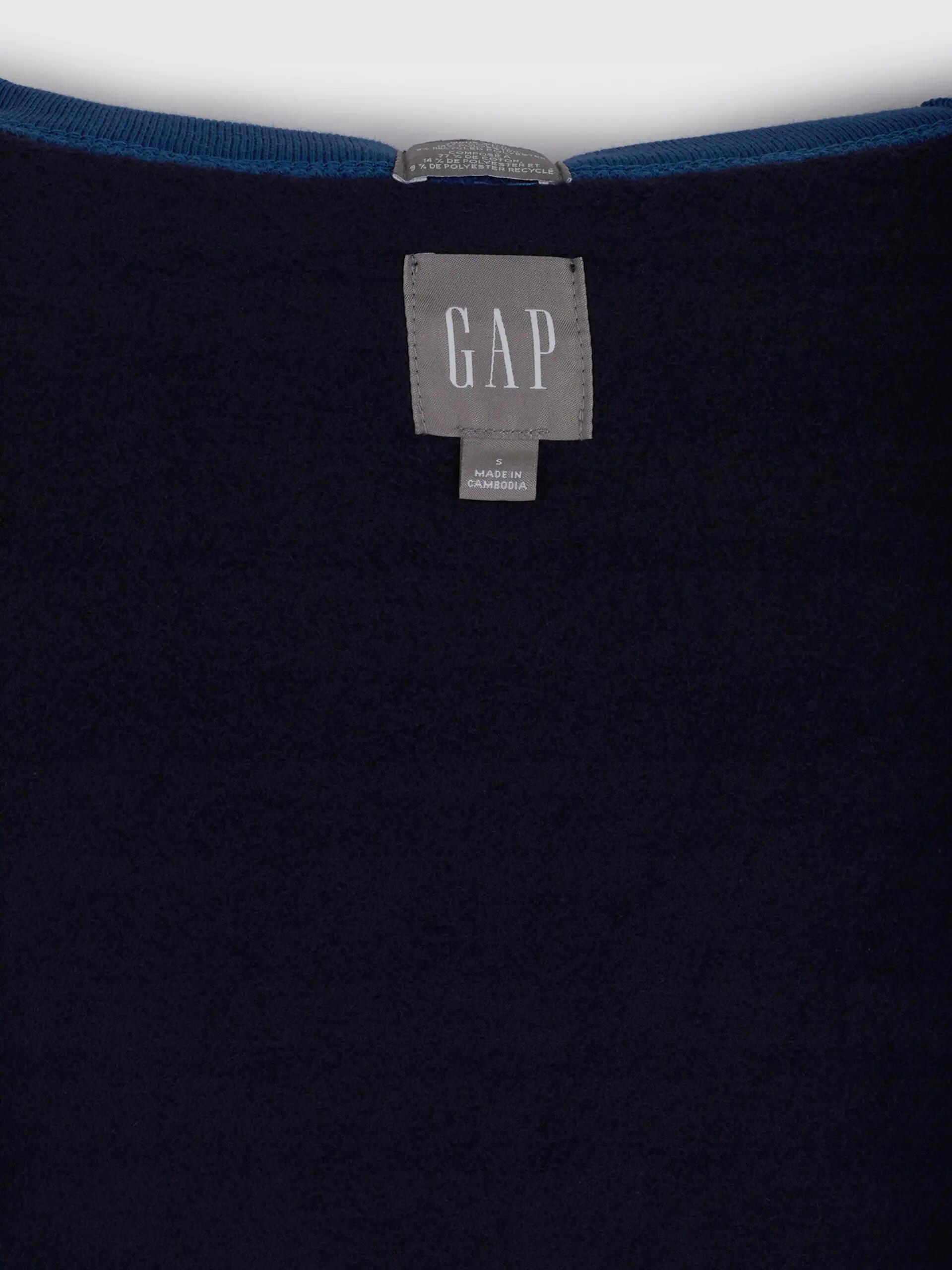 BLUZA MĘSKA DRESOWA Z KAPTUREM GAP VINTAGE SOFT LOGO  KOLOR NIEBIESKI 3/6