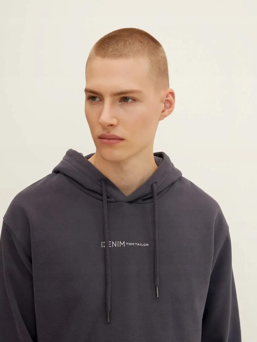 BLUZA MĘSKA SPORTOWA Z KAPTUREM TOM TAILOR XXL  KOLOR SZARY 2/9