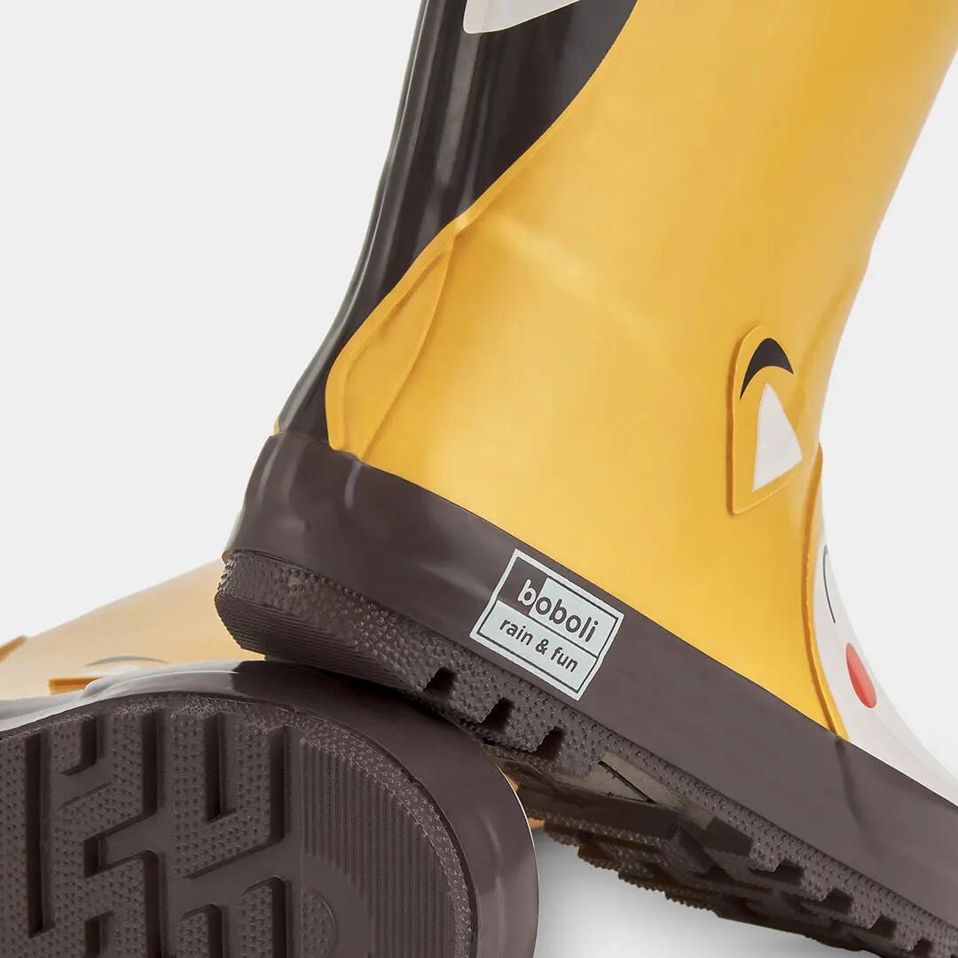 Bota amarilla estampado de zorro 3/3