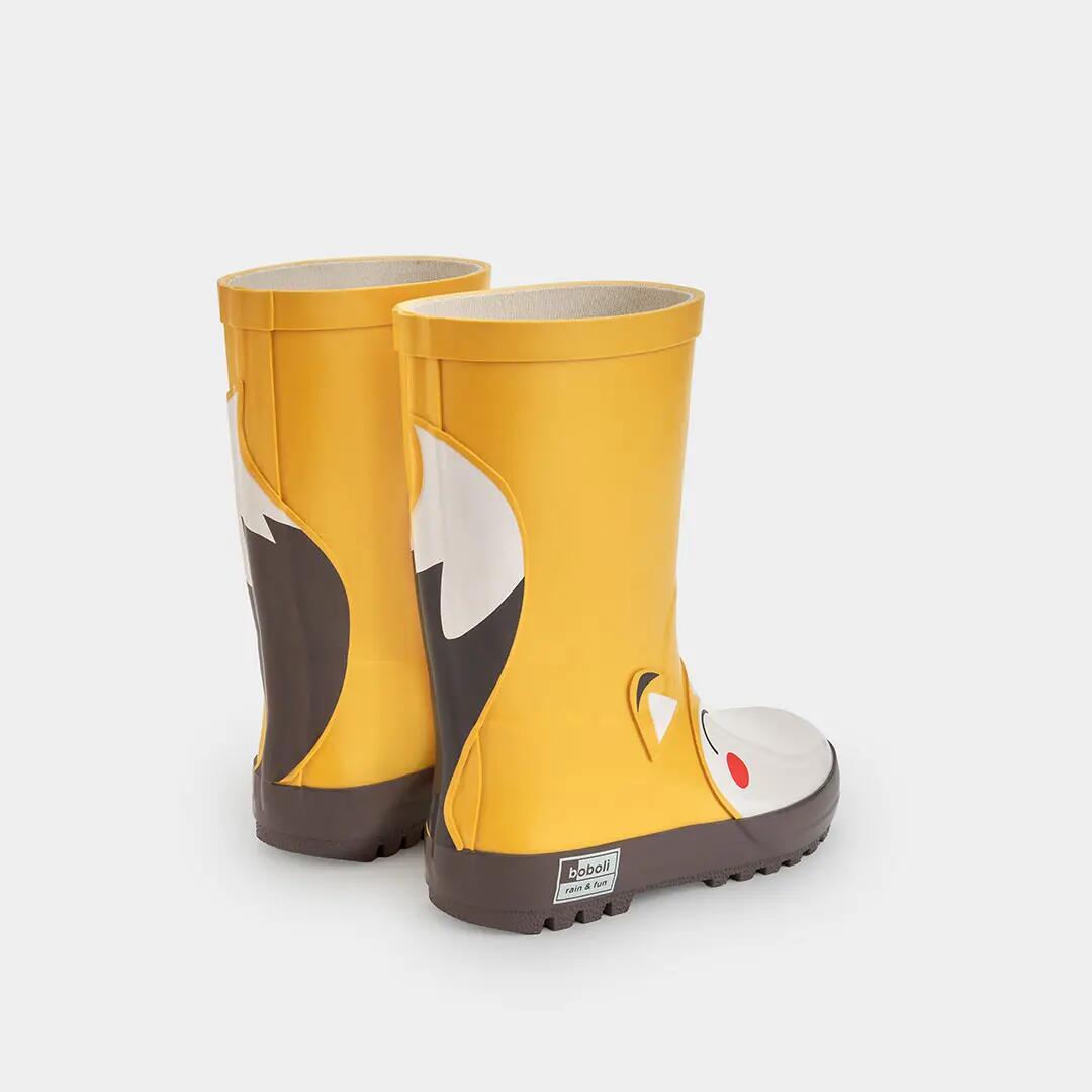 Bota amarilla estampado de zorro 2/3