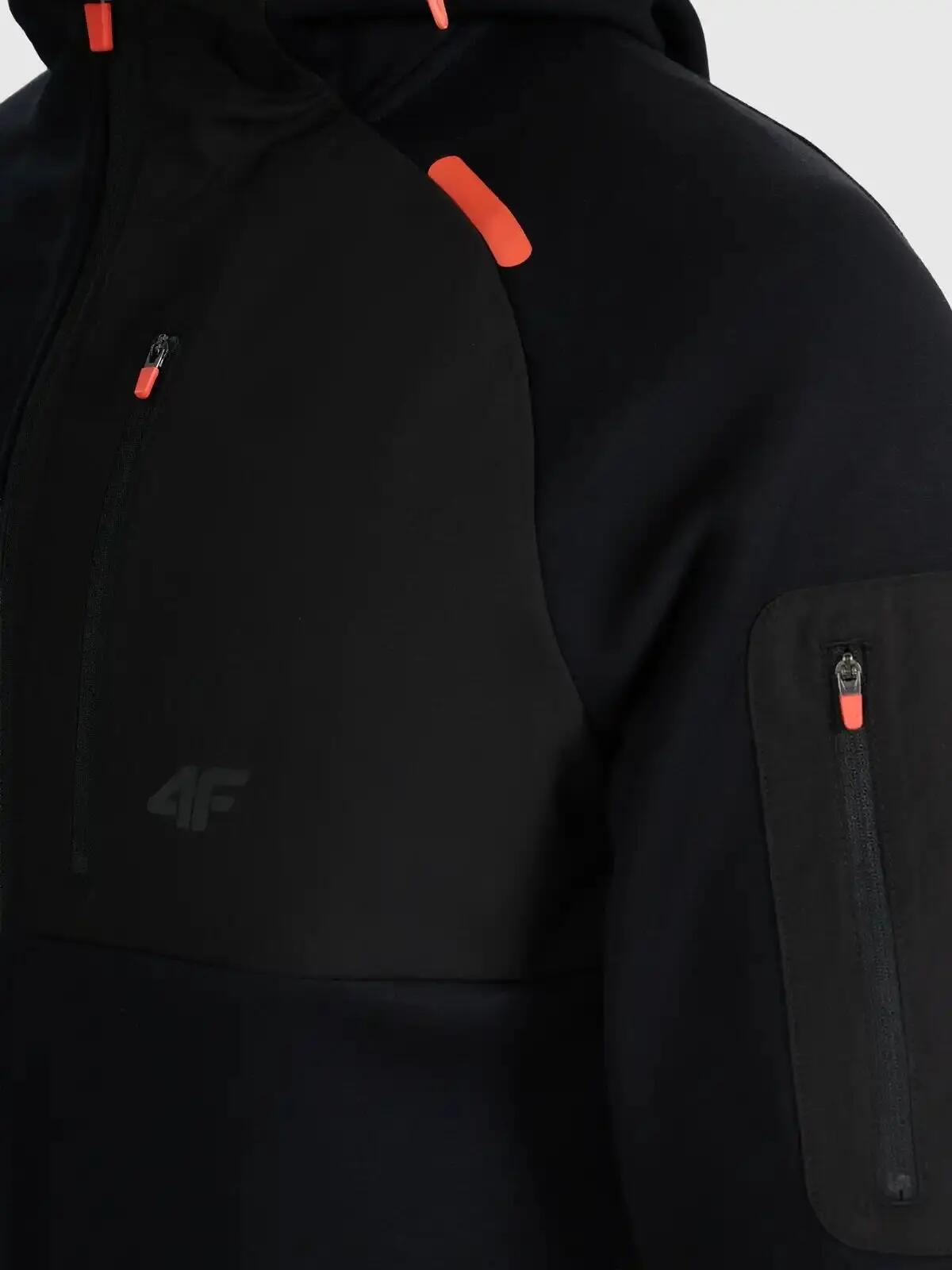 BLUZA MĘSKA ROZPINANA 4F Z KAPTUREM M2239  KOLOR CZARNY 4/5