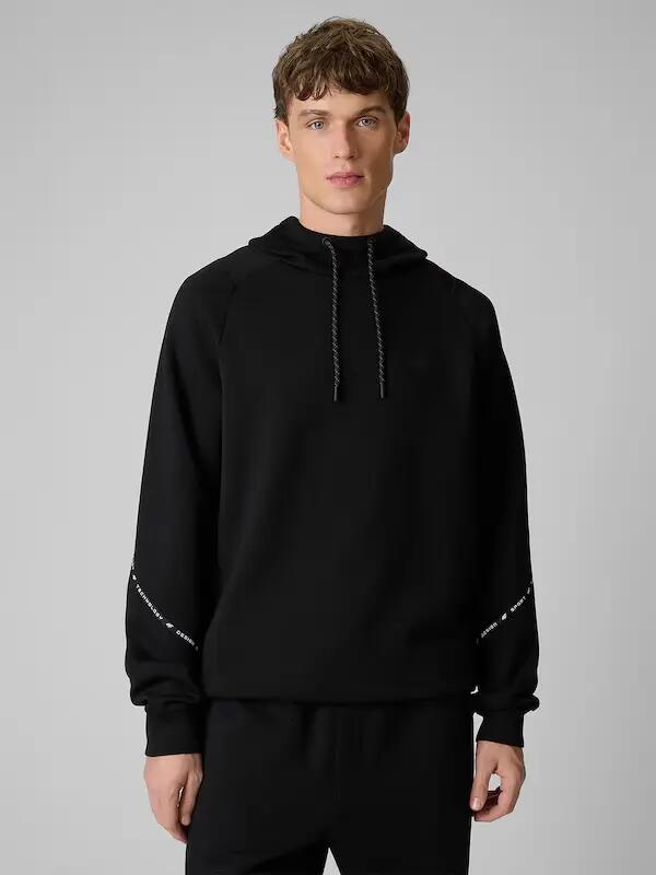 BLUZA MĘSKA 4F DRESOWA NIEROZPINANA Z KAPTUREM M M2238 KOLOR CZARNY 2/12