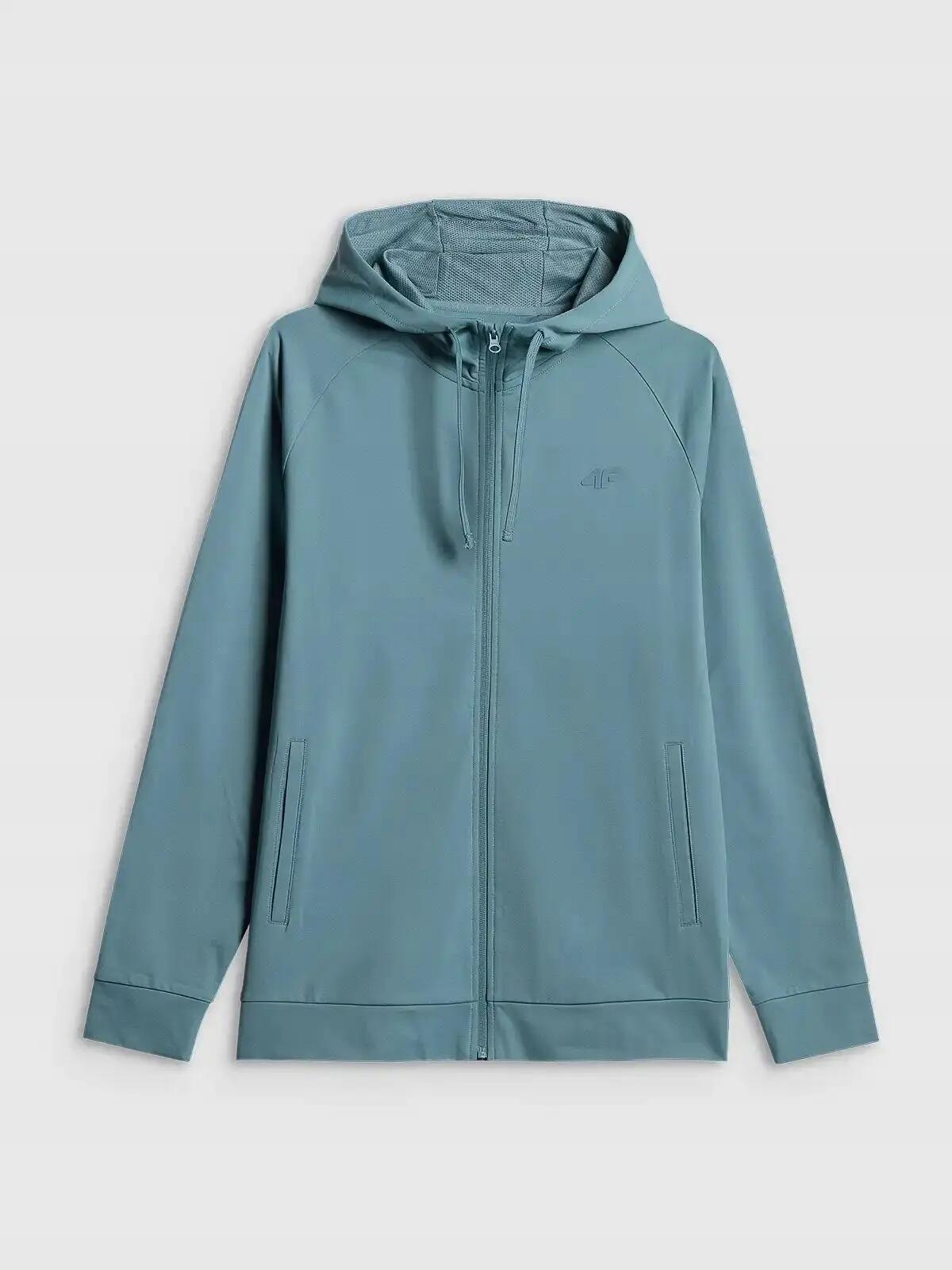 BLUZA MĘSKA SPORTOWA 4F TRENINGOWA SZYBKOSCHNĄCA M631  KOLOR NIEBIESKI 8/10