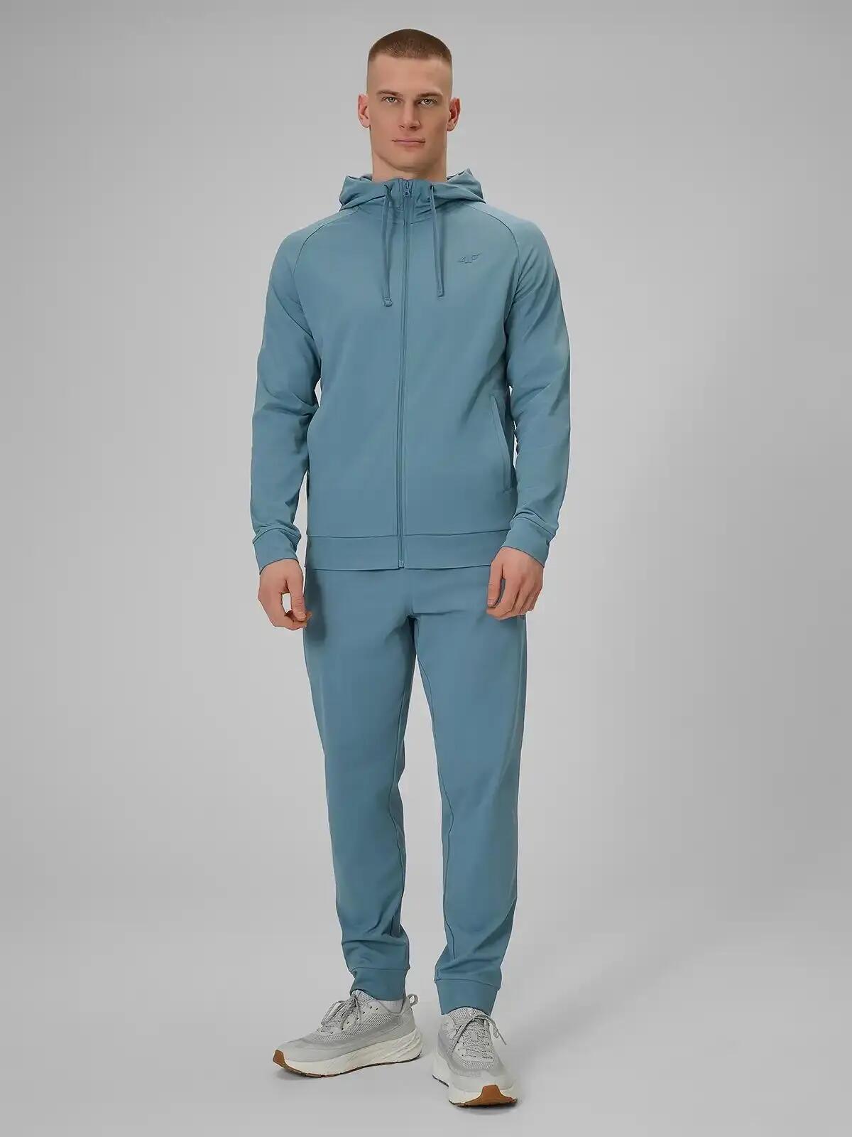 BLUZA MĘSKA SPORTOWA 4F TRENINGOWA SZYBKOSCHNĄCA M631  KOLOR NIEBIESKI 6/10