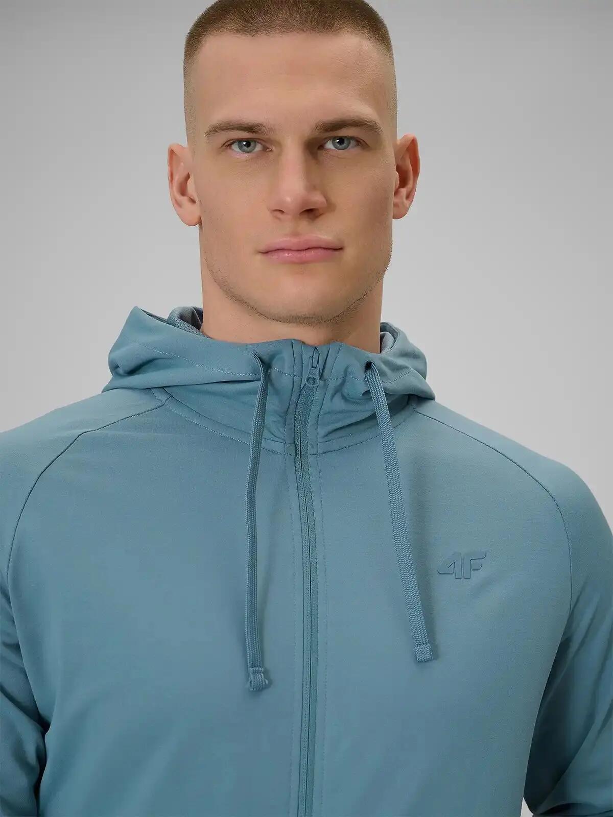 BLUZA MĘSKA SPORTOWA 4F TRENINGOWA SZYBKOSCHNĄCA M631  KOLOR NIEBIESKI 5/10