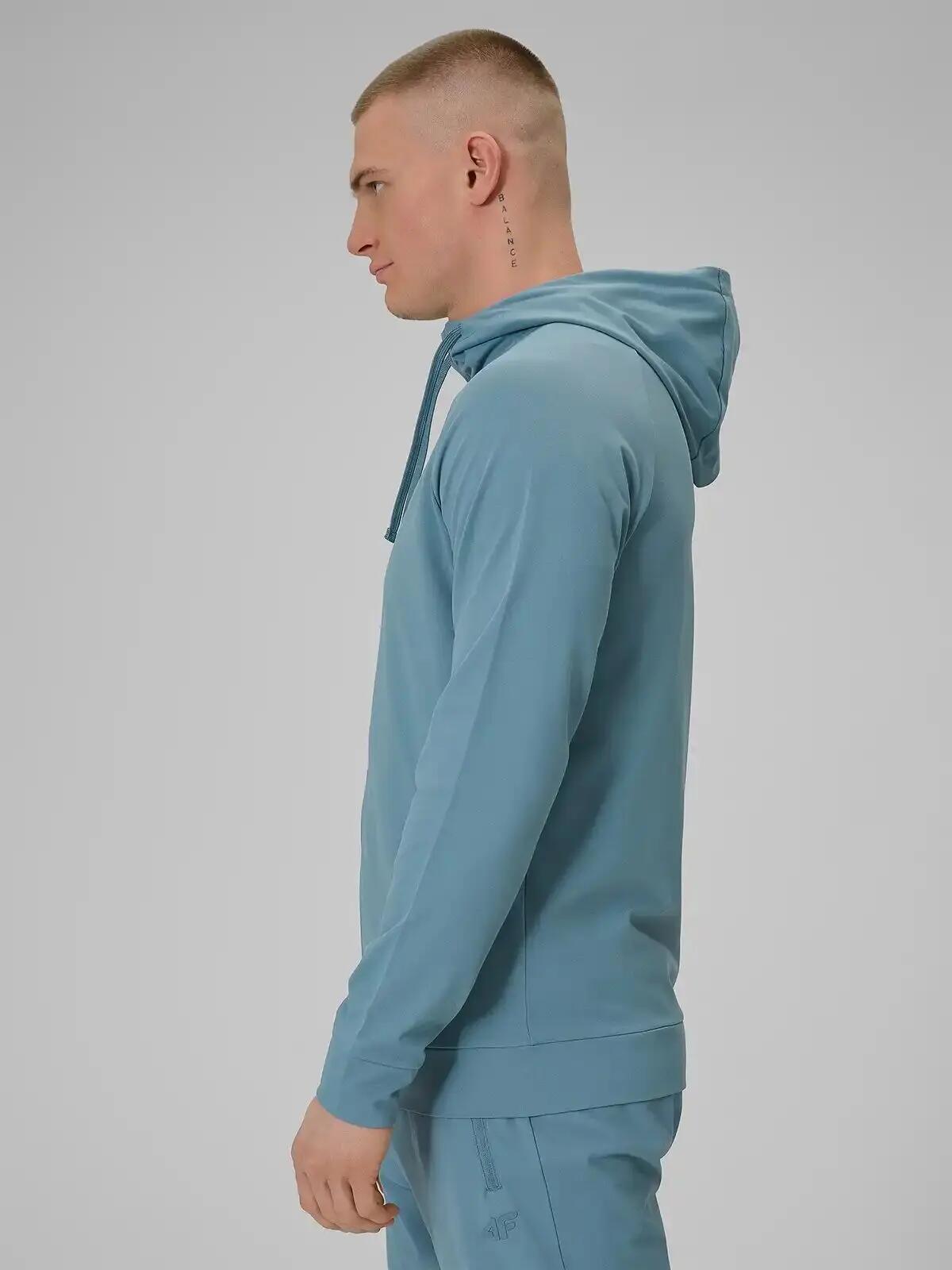 BLUZA MĘSKA SPORTOWA 4F TRENINGOWA SZYBKOSCHNĄCA M631  KOLOR NIEBIESKI 4/10