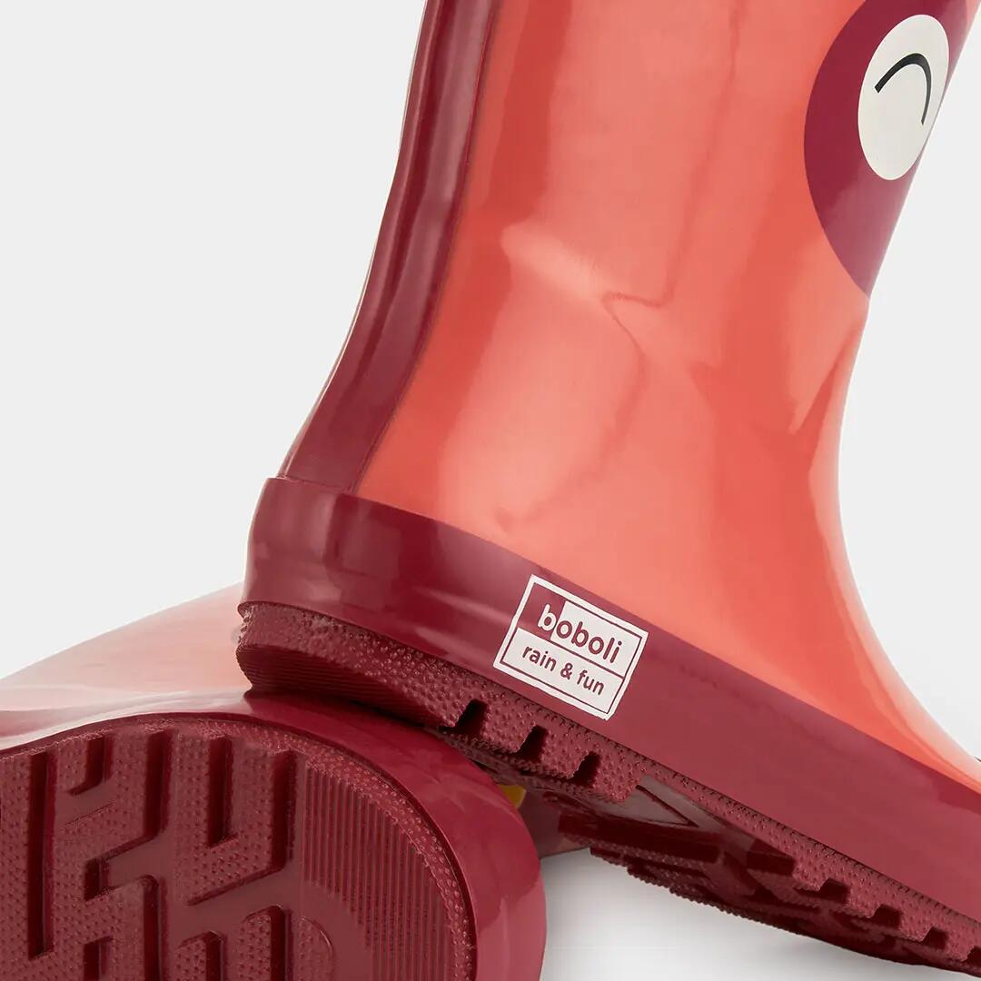 Bota naranja estampado de búho 3/3