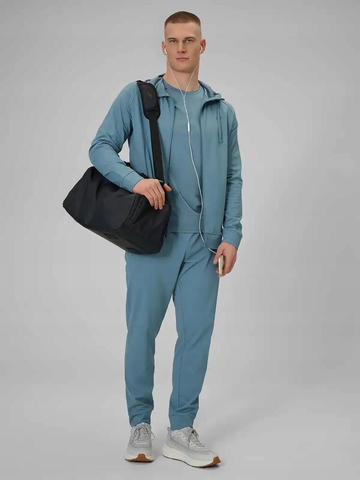 BLUZA MĘSKA SPORTOWA 4F TRENINGOWA SZYBKOSCHNĄCA M631  KOLOR NIEBIESKI 3/10