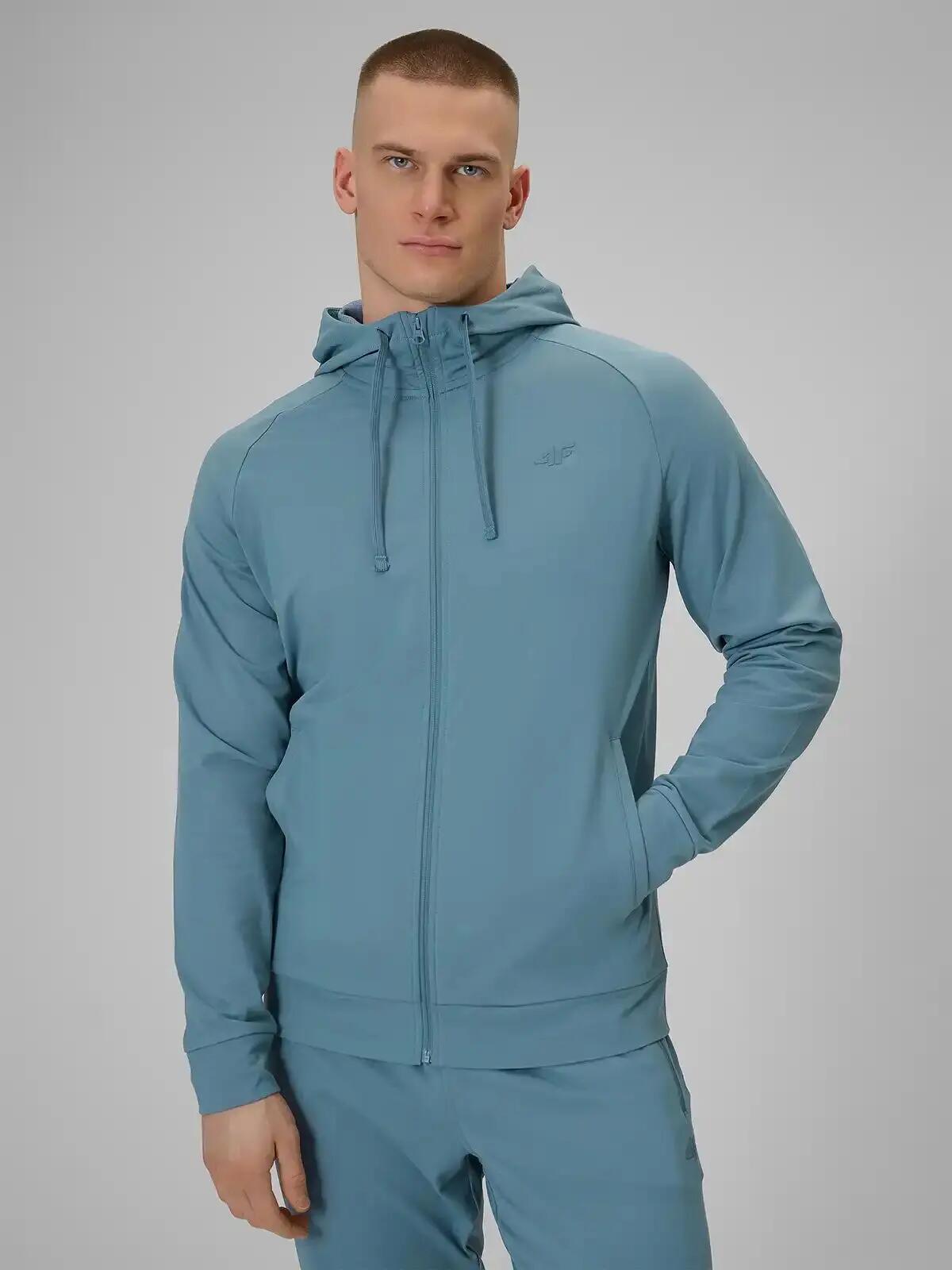 BLUZA MĘSKA SPORTOWA 4F TRENINGOWA SZYBKOSCHNĄCA M631  KOLOR NIEBIESKI 2/10