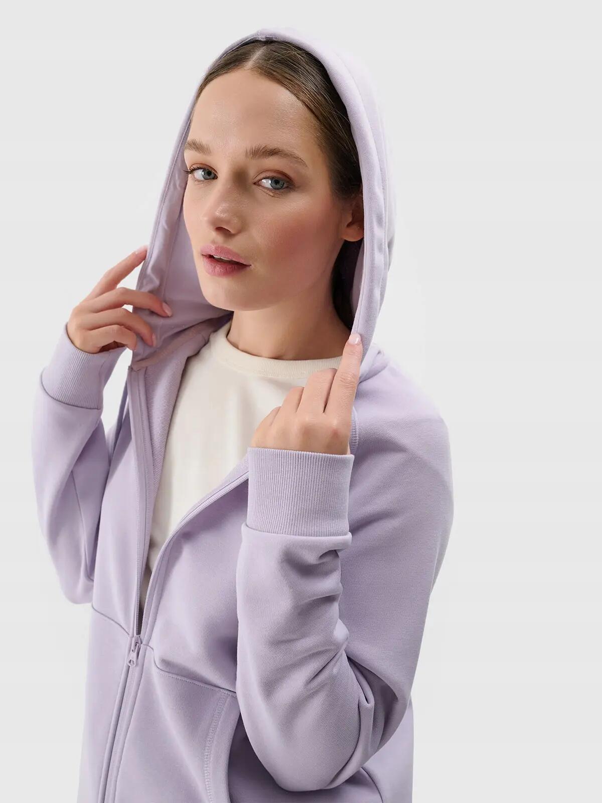 FELPA DA DONNA 4F CON ZIP E CAPPUCCIO XS TSWSF1541 MULTICOLORE 4/6