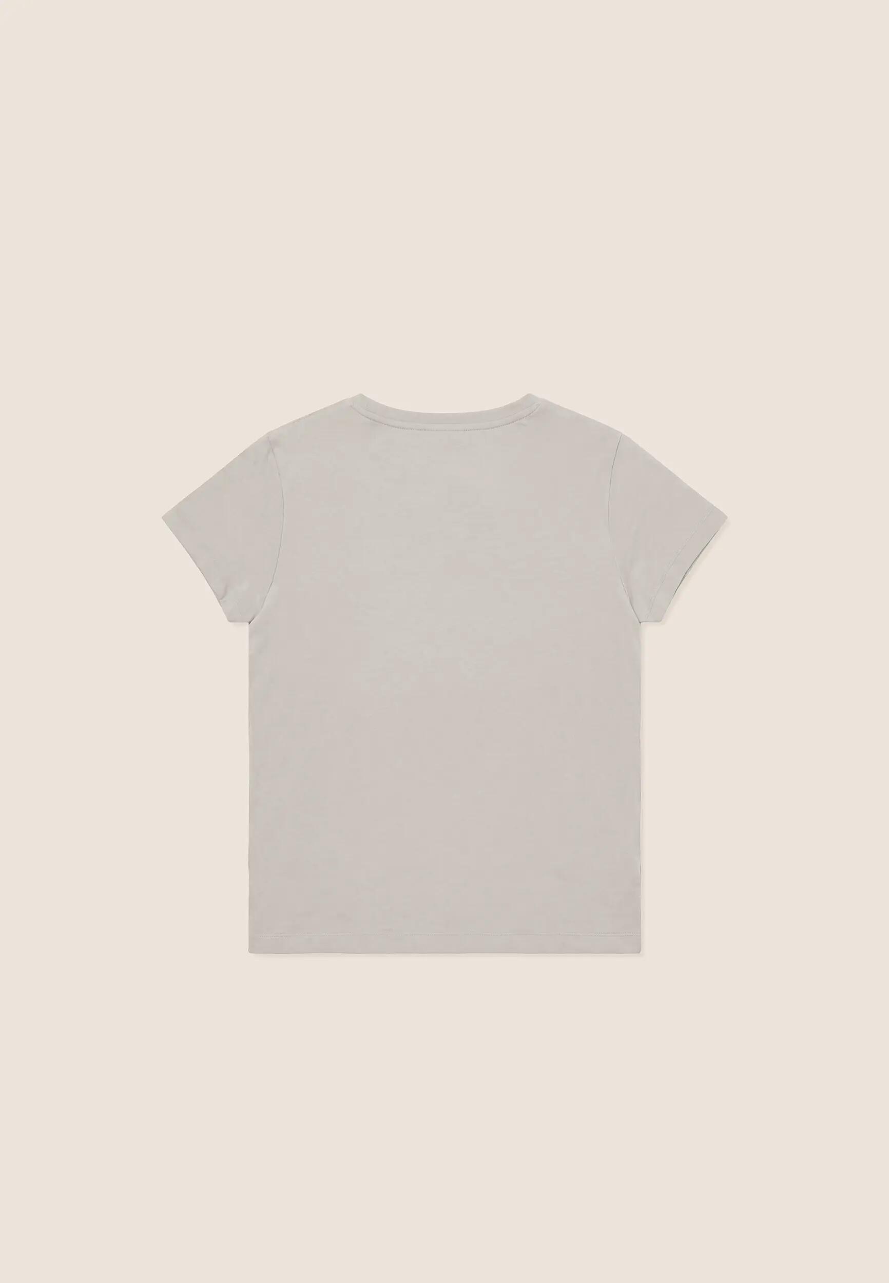Camiseta para mujer de corte regular en tejido de punto con aberturas en el bajo 2/3