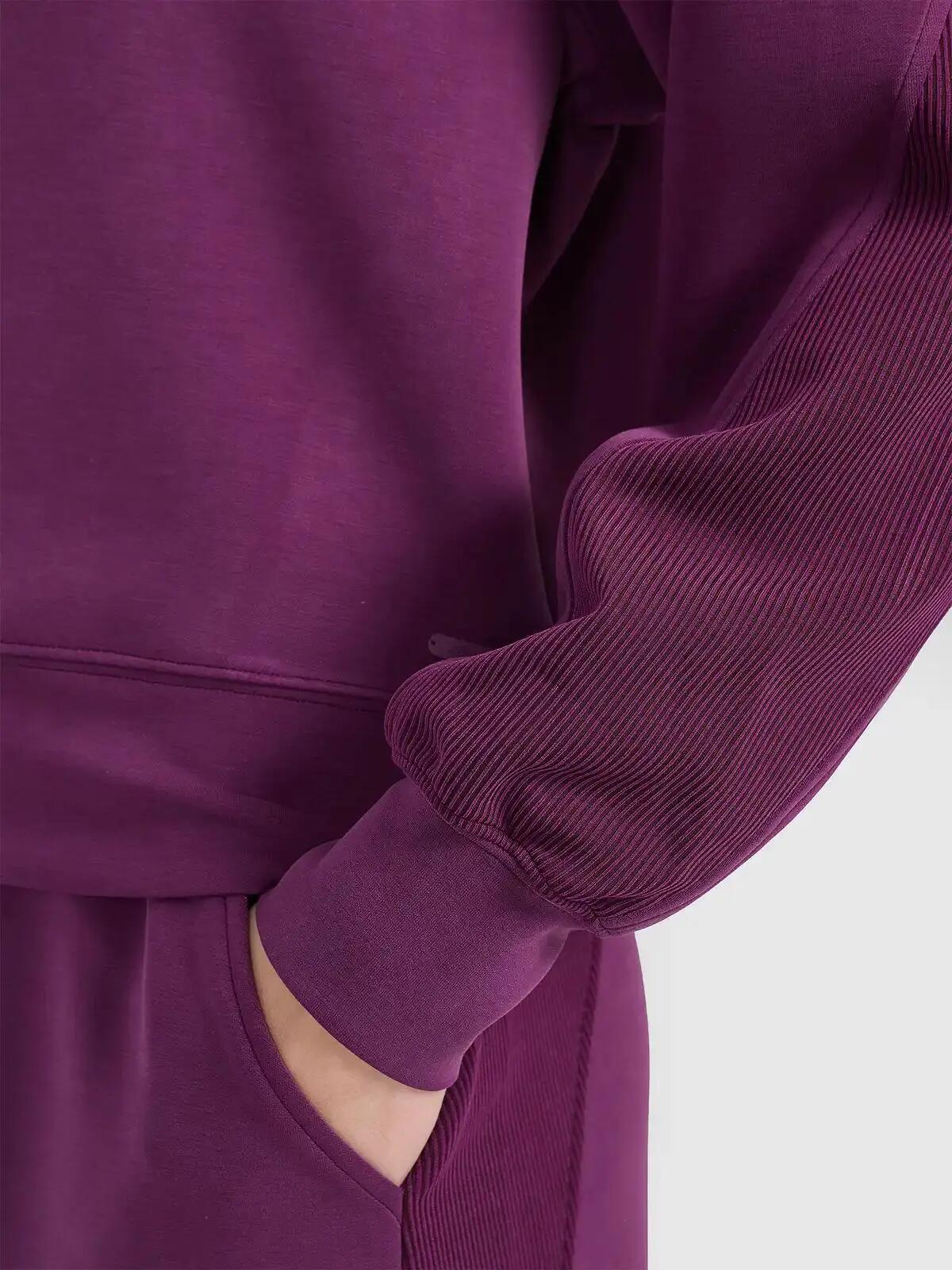 BLUZA DAMSKA DRESOWA 4F ROZPINANA Z KAPTUREM Z MODALEM KOLOR CZERWONY 7/12