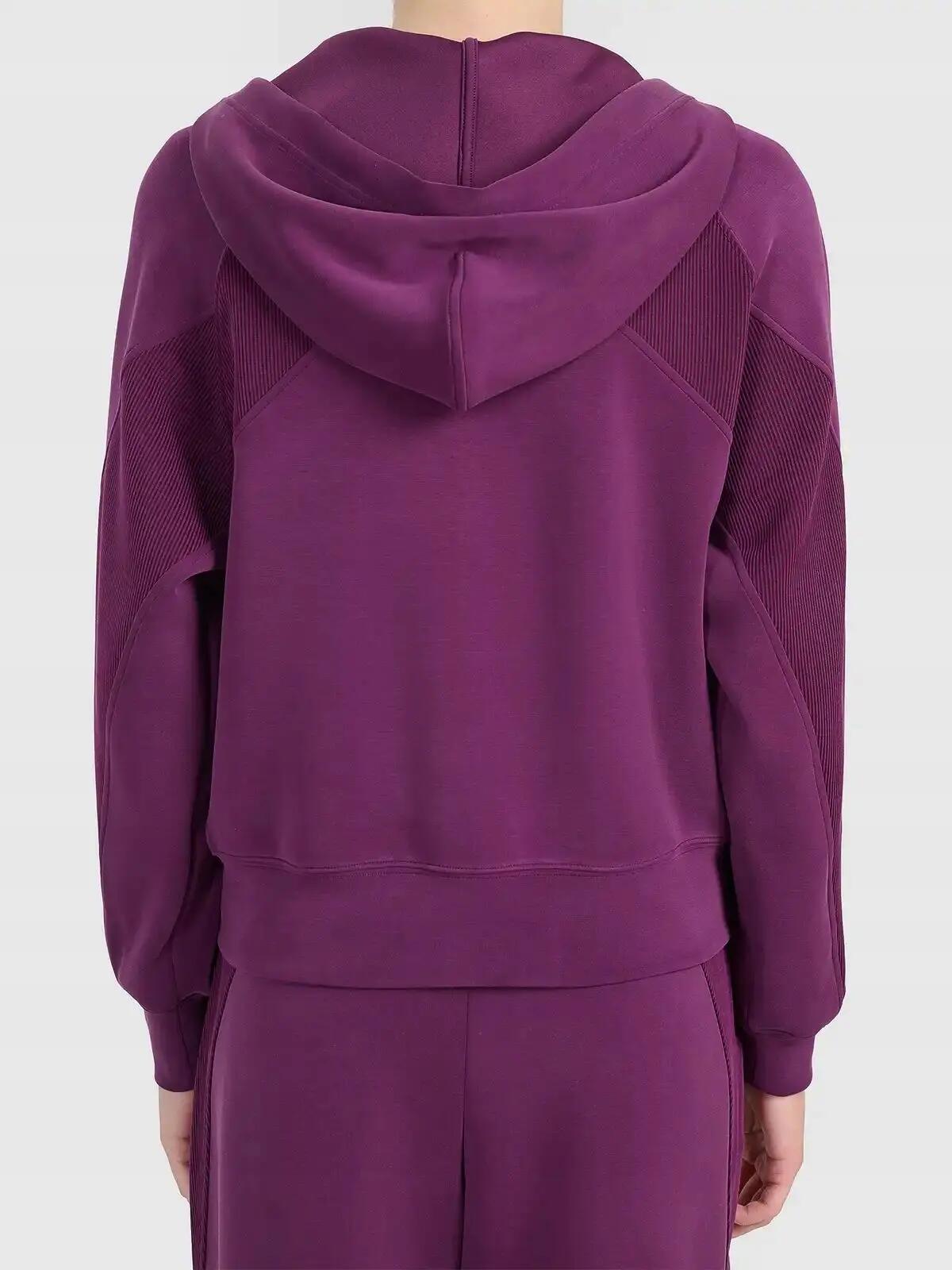 BLUZA DAMSKA DRESOWA 4F ROZPINANA Z KAPTUREM Z MODALEM KOLOR CZERWONY 6/12