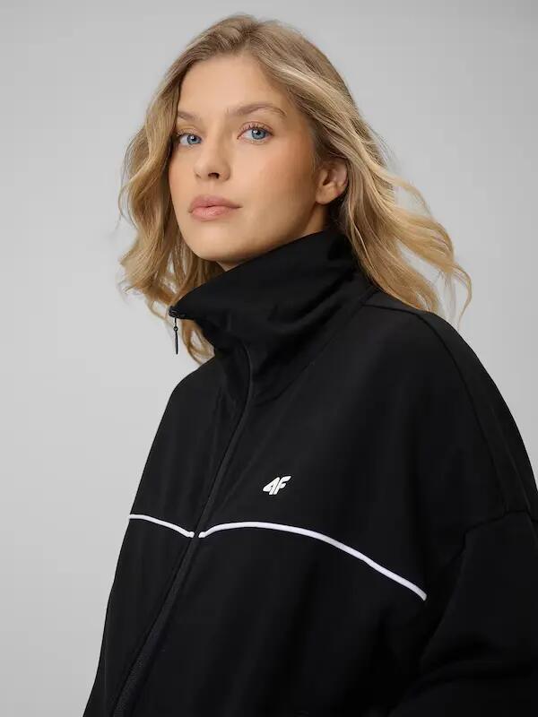 BLUZA DAMSKA DRESOWA 4F SPORTOWA TRENINGOWA NA CO DZIEŃ KOLOR CZARNY 4/10