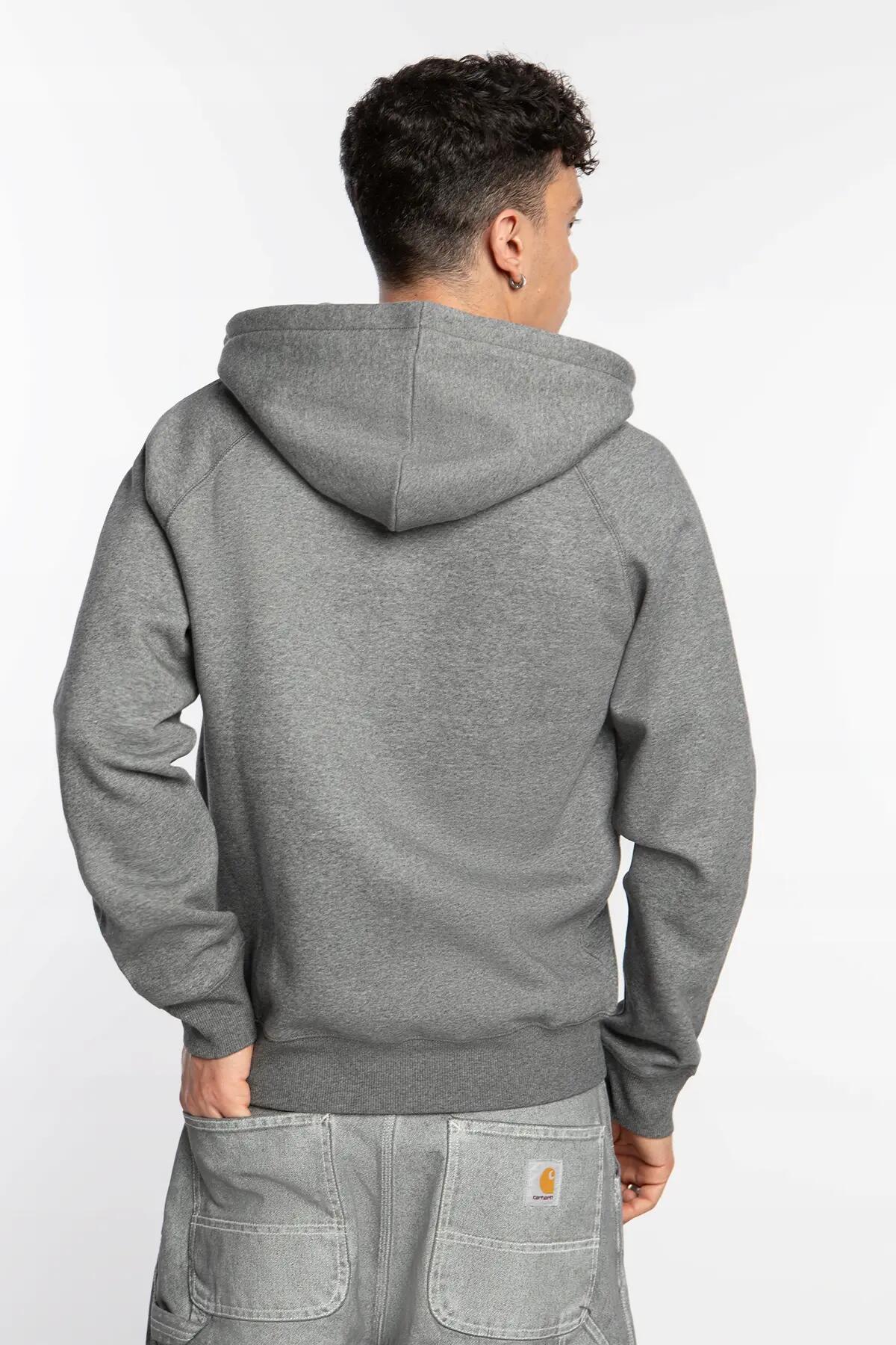 BLUZA MĘSKA ROZPINANA CARHARTT I033664-00CXX (S) KOLOR SZARY 4/5