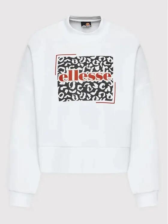BLUZA DAMSKA ELLESSE NIEROZPINANA BEZ KAPTURA OVERSIZE BIAŁA  KOLOR BIAŁY 2/6
