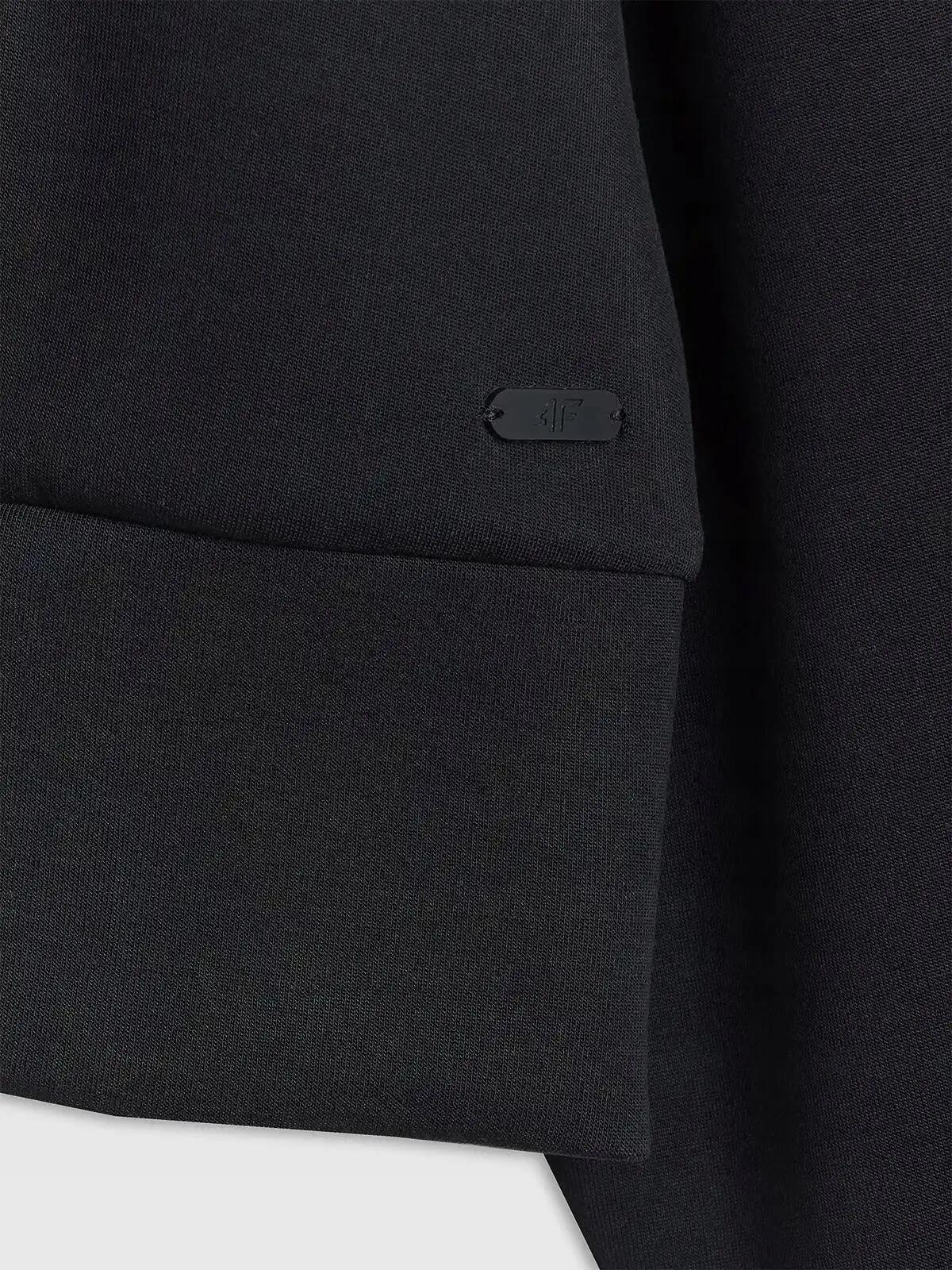 BLUZA DAMSKA 4F DRESOWA NIEROZPINANA Z KAPTUREM Z MODALEM KOLOR CZARNY 9/10