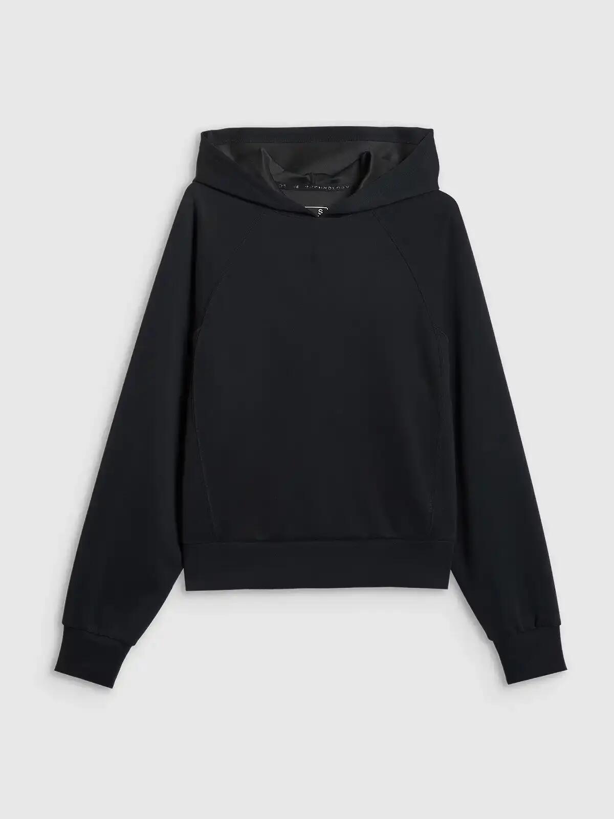 BLUZA DAMSKA 4F DRESOWA NIEROZPINANA Z KAPTUREM Z MODALEM KOLOR CZARNY 8/10