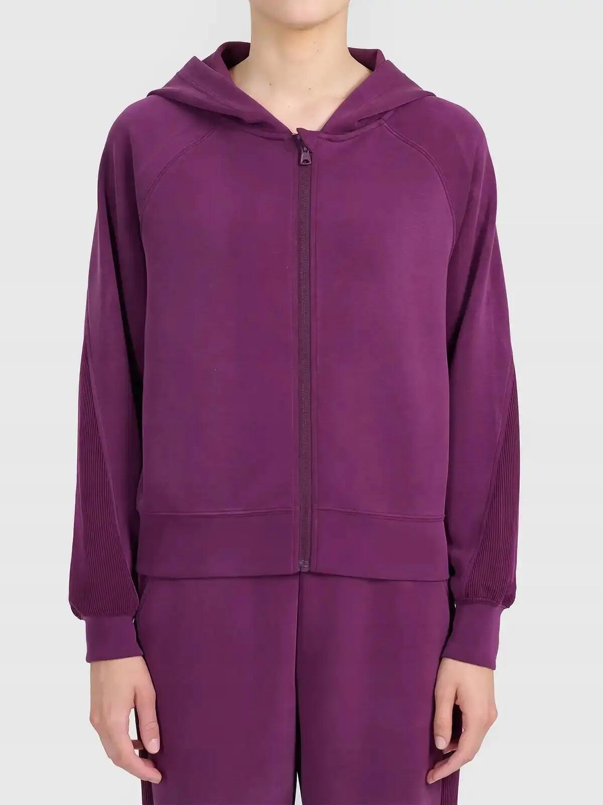 BLUZA DAMSKA DRESOWA 4F ROZPINANA Z KAPTUREM Z MODALEM KOLOR CZERWONY 3/12
