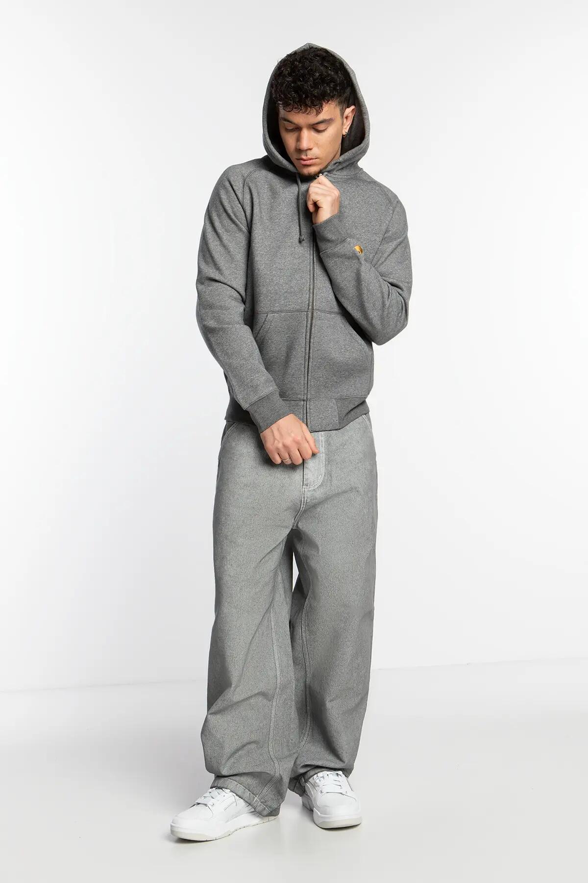 BLUZA MĘSKA ROZPINANA CARHARTT I033664-00CXX (S) KOLOR SZARY 2/5