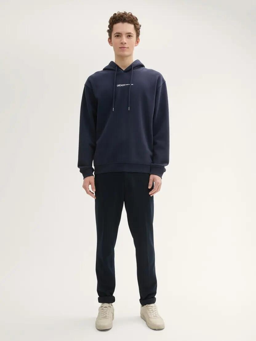 BLUZA MĘSKA SPORTOWA Z KAPTUREM TOM TAILOR S  KOLOR NIEBIESKI 3/9