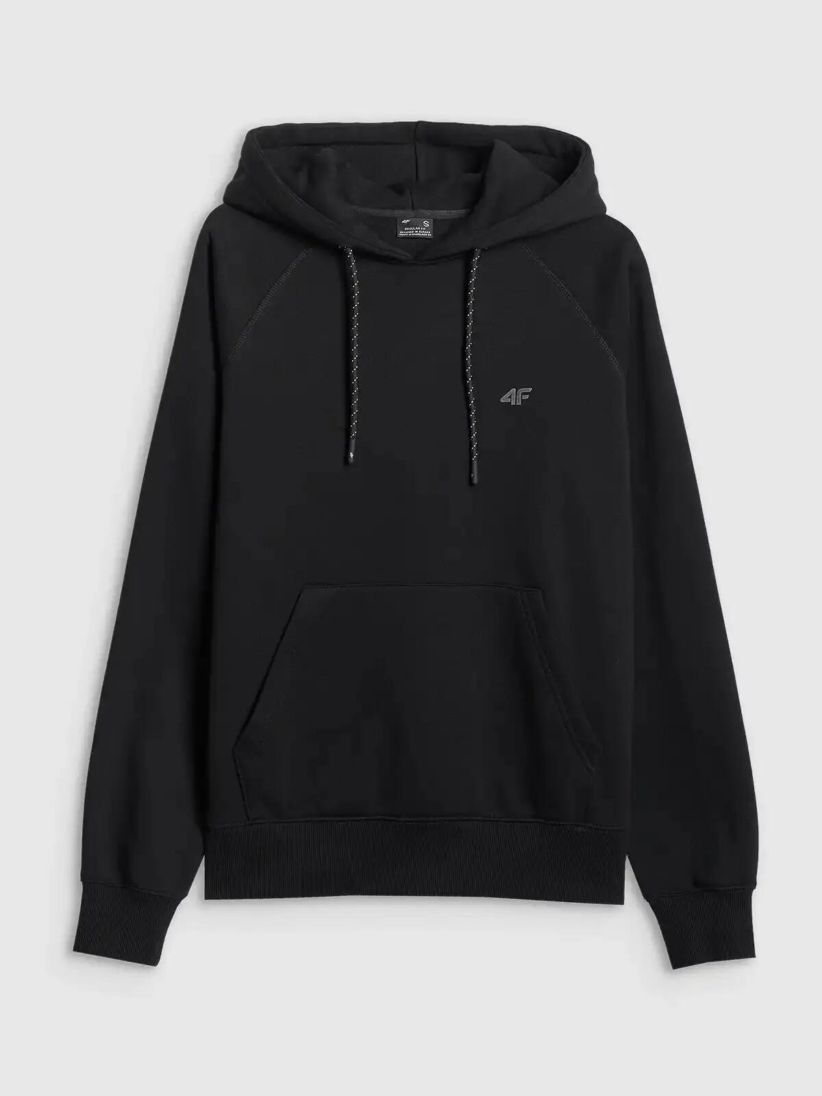 BLUZA DAMSKA 4F SPORTOWA Z KAPTUREM NIEROZPINANA M CZARNA KOLOR CZARNY 5/6
