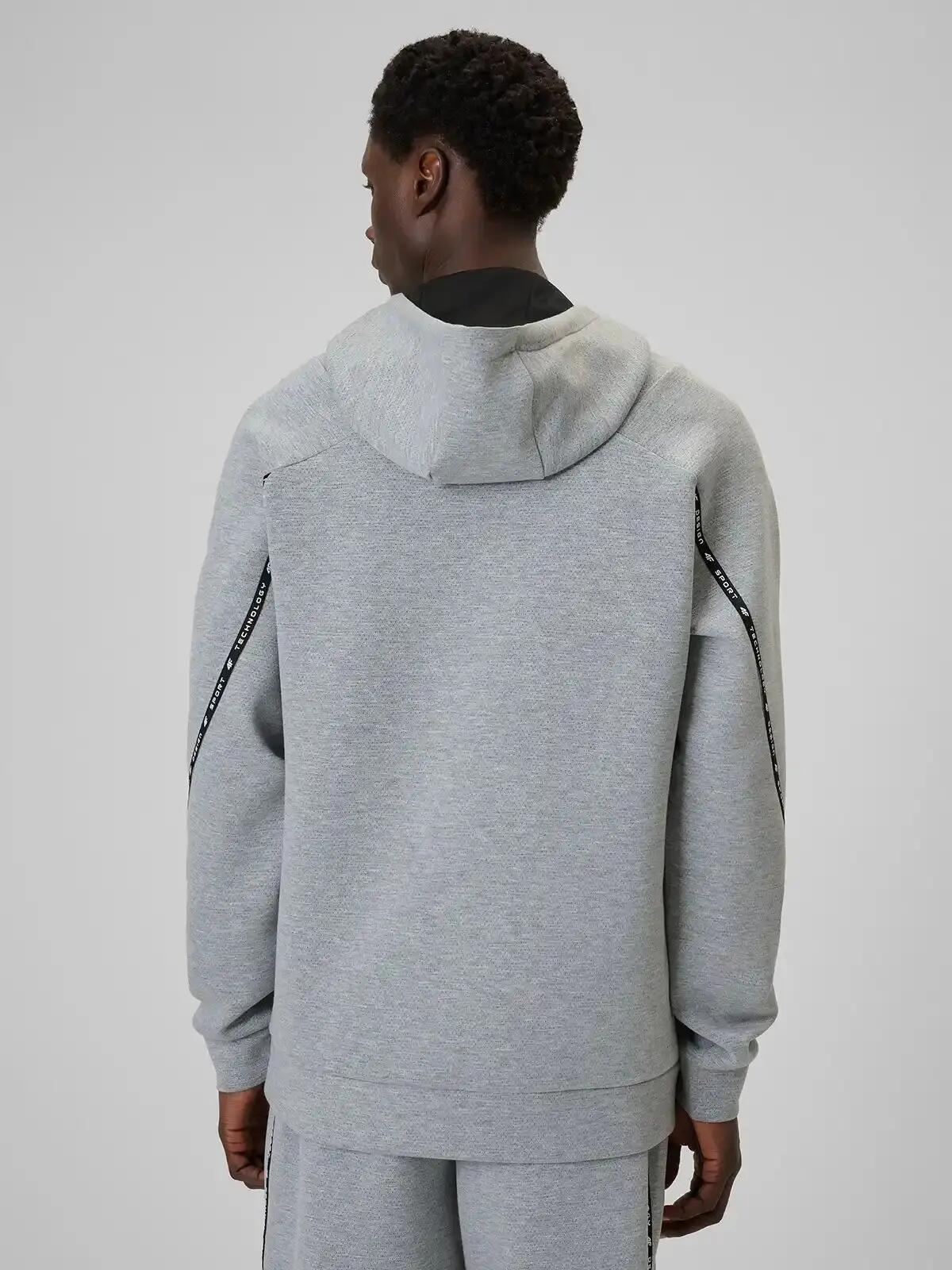 BLUZA MĘSKA 4F DRESOWA NIEROZPINANA Z KAPTUREM 3XL M2238 KOLOR SZARY 7/10