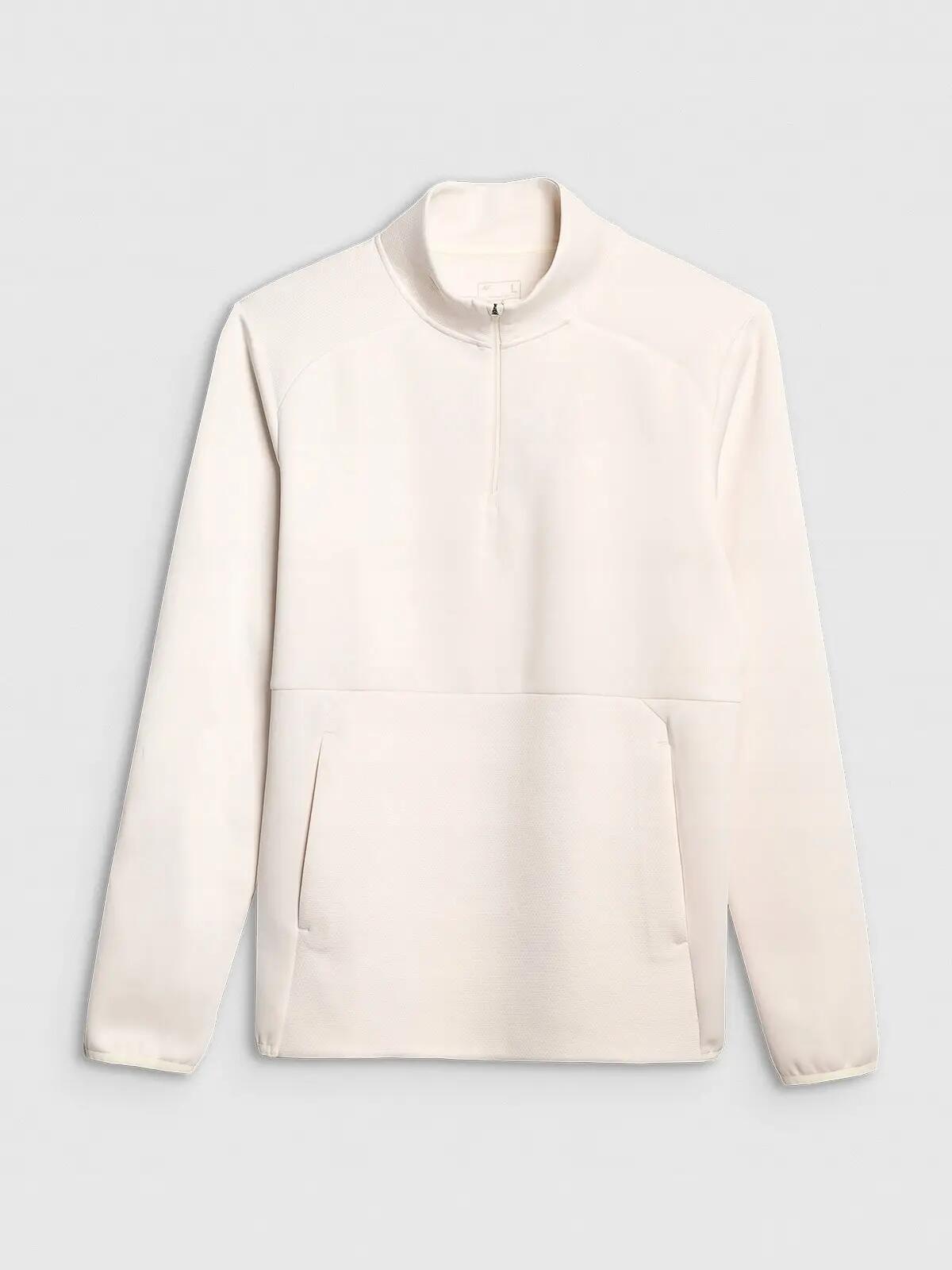 BLUZA MĘSKA SPORTOWA TRENINGOWA SZYBKOSCHNĄCA 4F TFSWM561  KOLOR BIAŁY 7/10