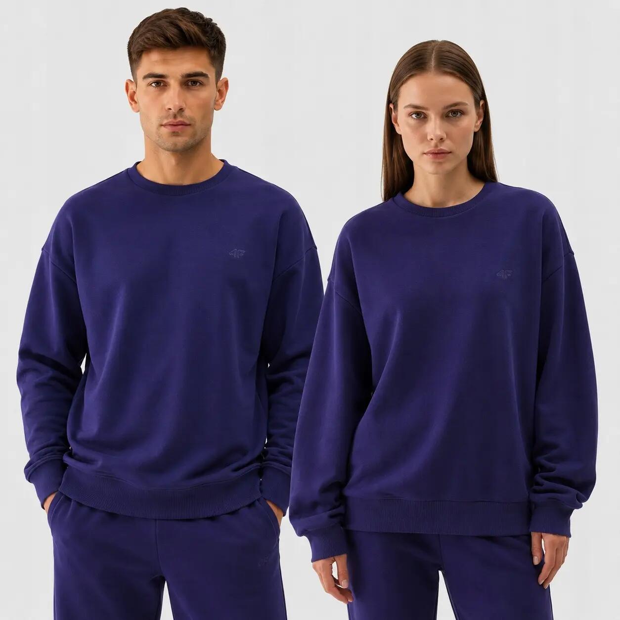 BLUZA DRESOWA 4F UNISEKS M MĘSKA DAMSKA NIEROZPINANA TSWSU1313 KOLOR NIEBIESKI