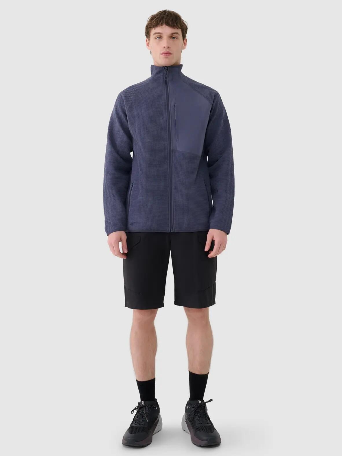 BLUZA MĘSKA 4F ROZPINANA BEZ KAPTURA TSWSM1751  KOLOR SZARY 7/10