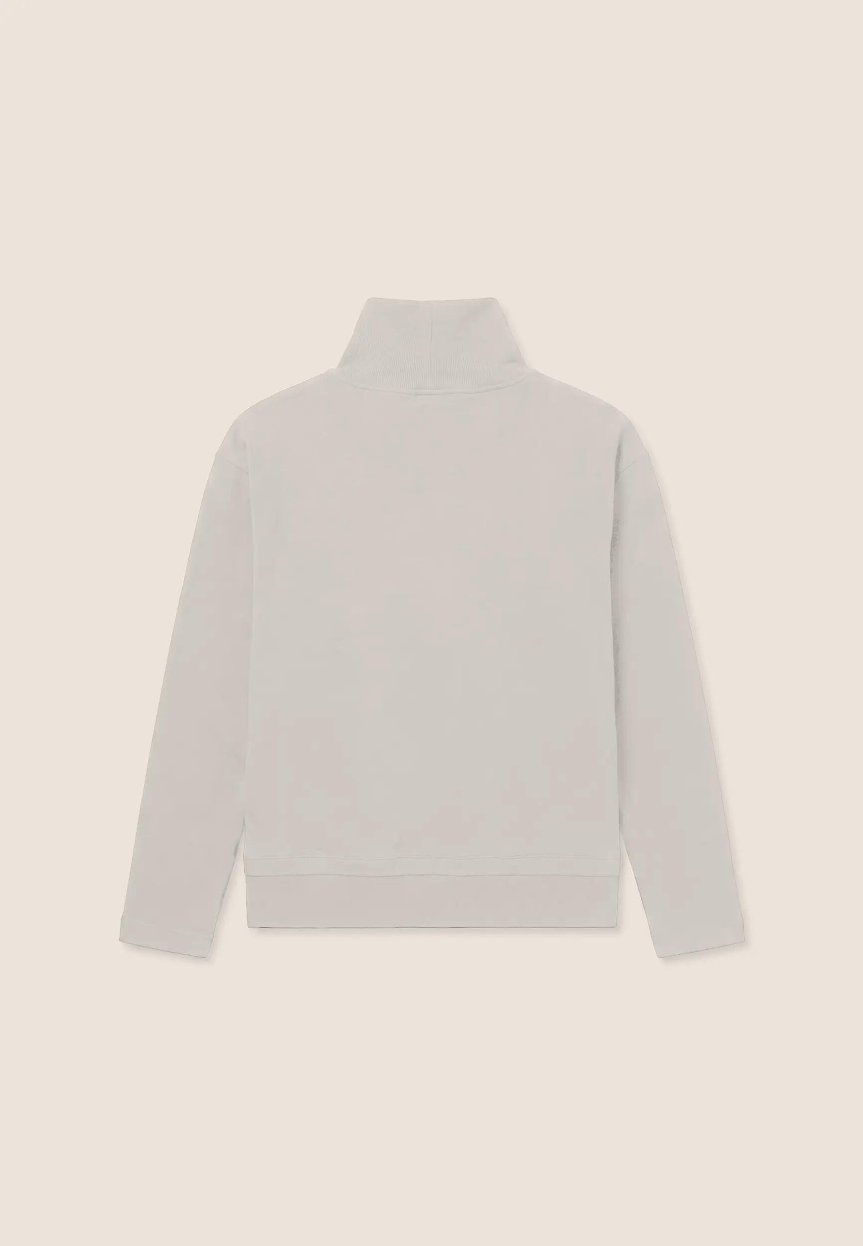 Sweat-shirt femmes à col montant avec insert à effet 2-en-1 sur le bas 2/3