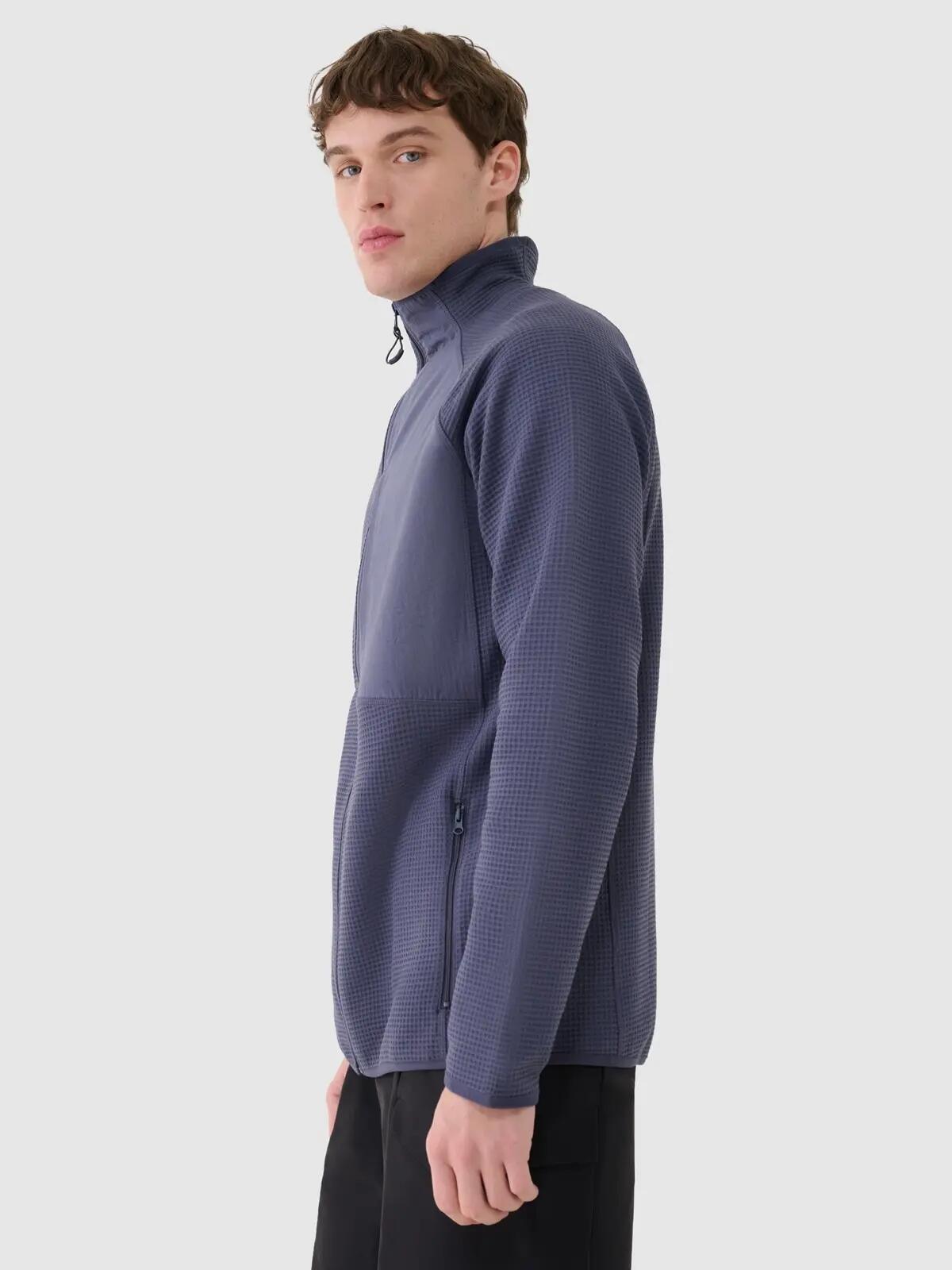 BLUZA MĘSKA 4F ROZPINANA BEZ KAPTURA TSWSM1751  KOLOR SZARY 4/10