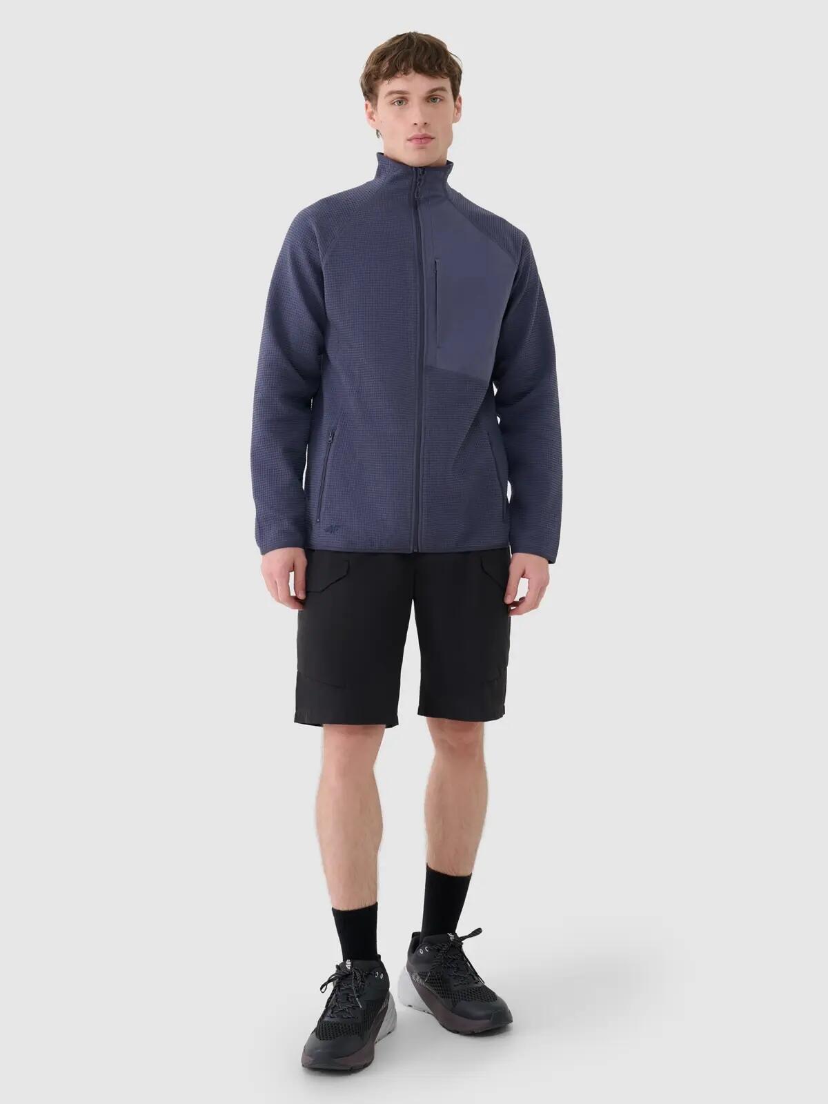 BLUZA MĘSKA 4F ROZPINANA BEZ KAPTURA TSWSM1751  KOLOR SZARY 3/10