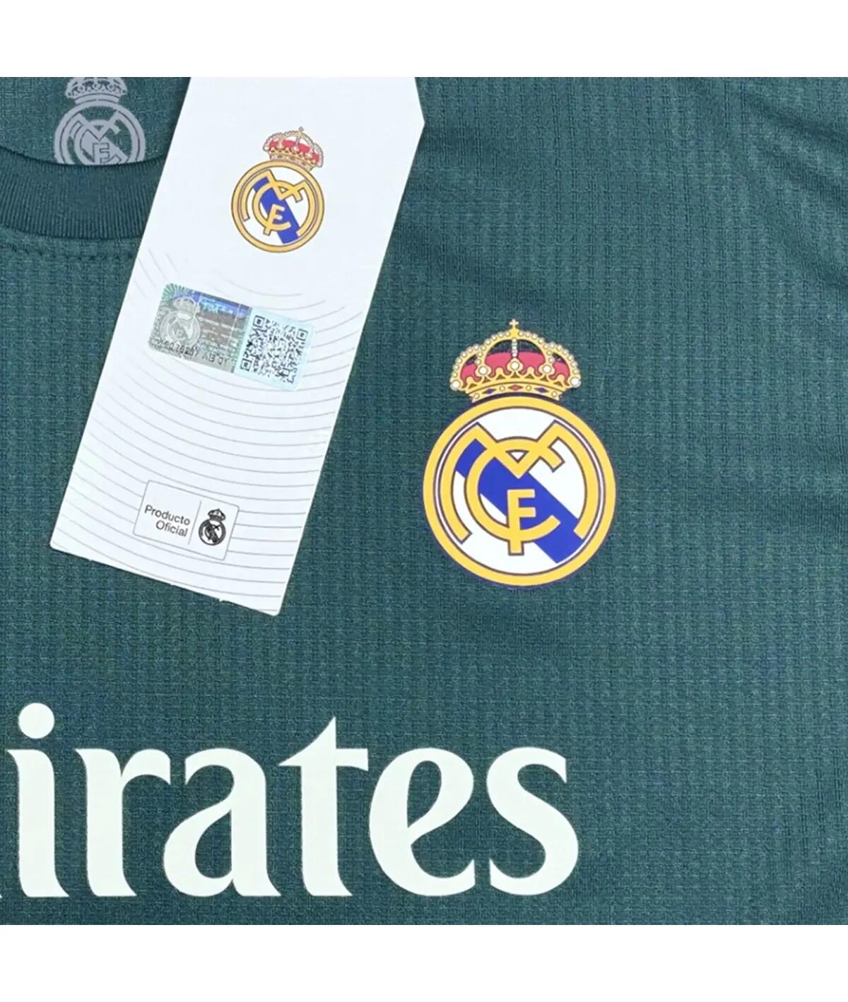 Camiseta Adulto  Réplica Oficial 2ª Equipación Verde Real Madrid Sin Dorsal 3/6