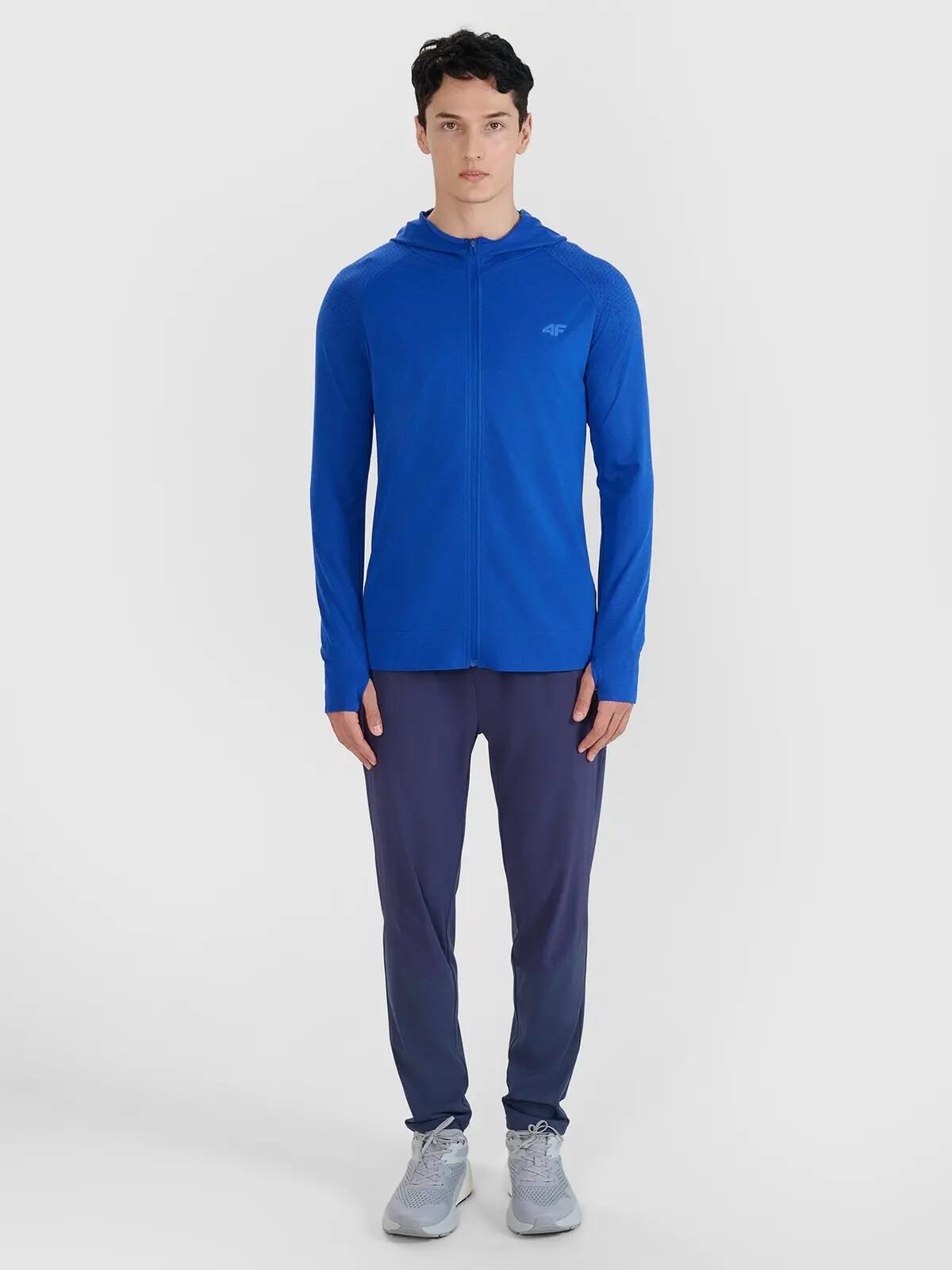 BLUZA MĘSKA 4F TRENINGOWA SZYBKOSCHNĄCA DO BIEGANIA L/XL M544 KOLOR NIEBIESKI 6/9