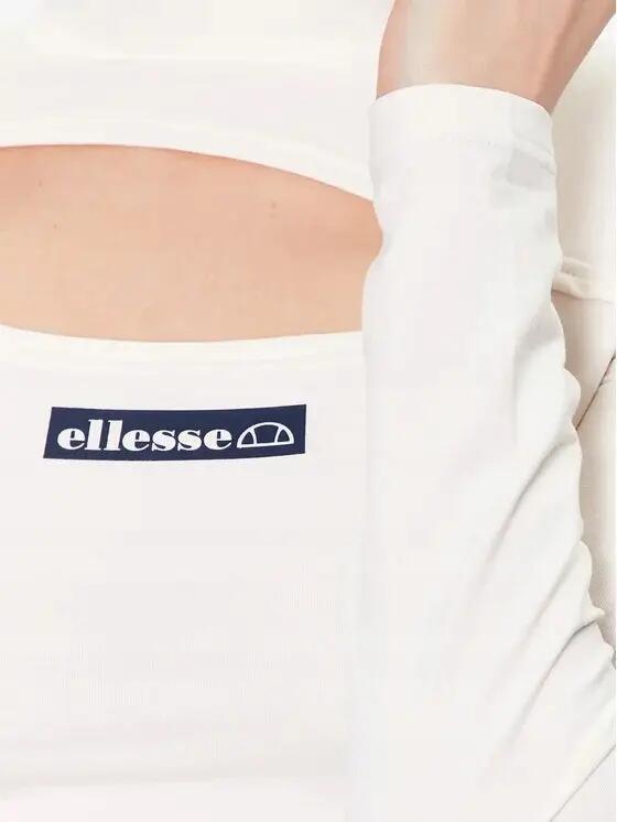 KOSZULKA DAMSKA Z DŁUGIM RĘKAWEM BLUZKA CROP ELLESSE  KOLOR BEŻOWY 5/6