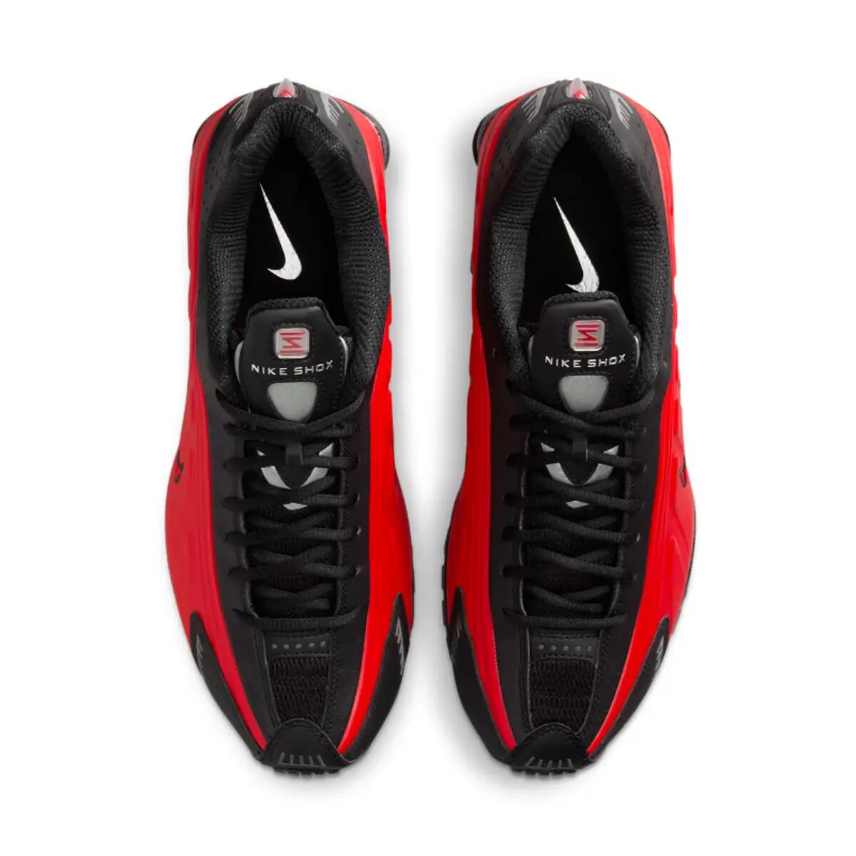 Nike Shox R4 University Red Black Metallic Silver 5/6