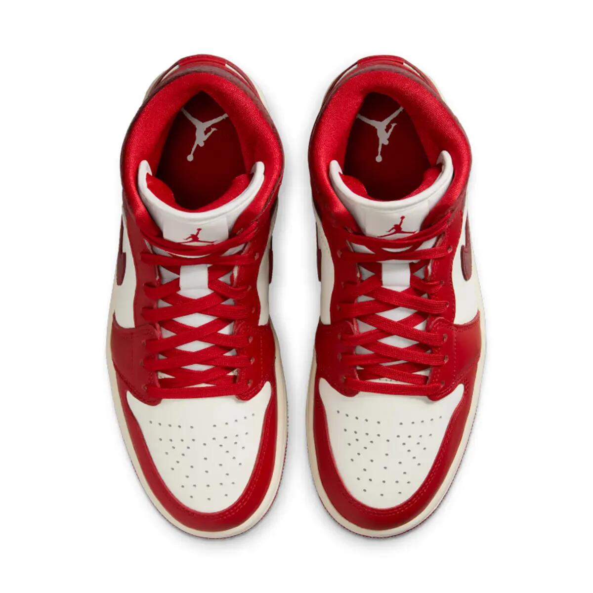 Jordan 1 Mid SE Red Cracked Leather (Women's) 5/6