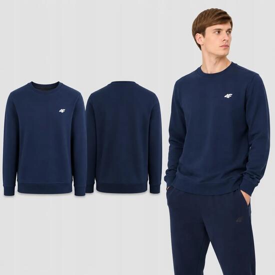 HERREN-SWEATSHIRT 4F OHNE KAPUZE, OHNE REISSVERSCHLUSS M M2549 SCHWARZ
