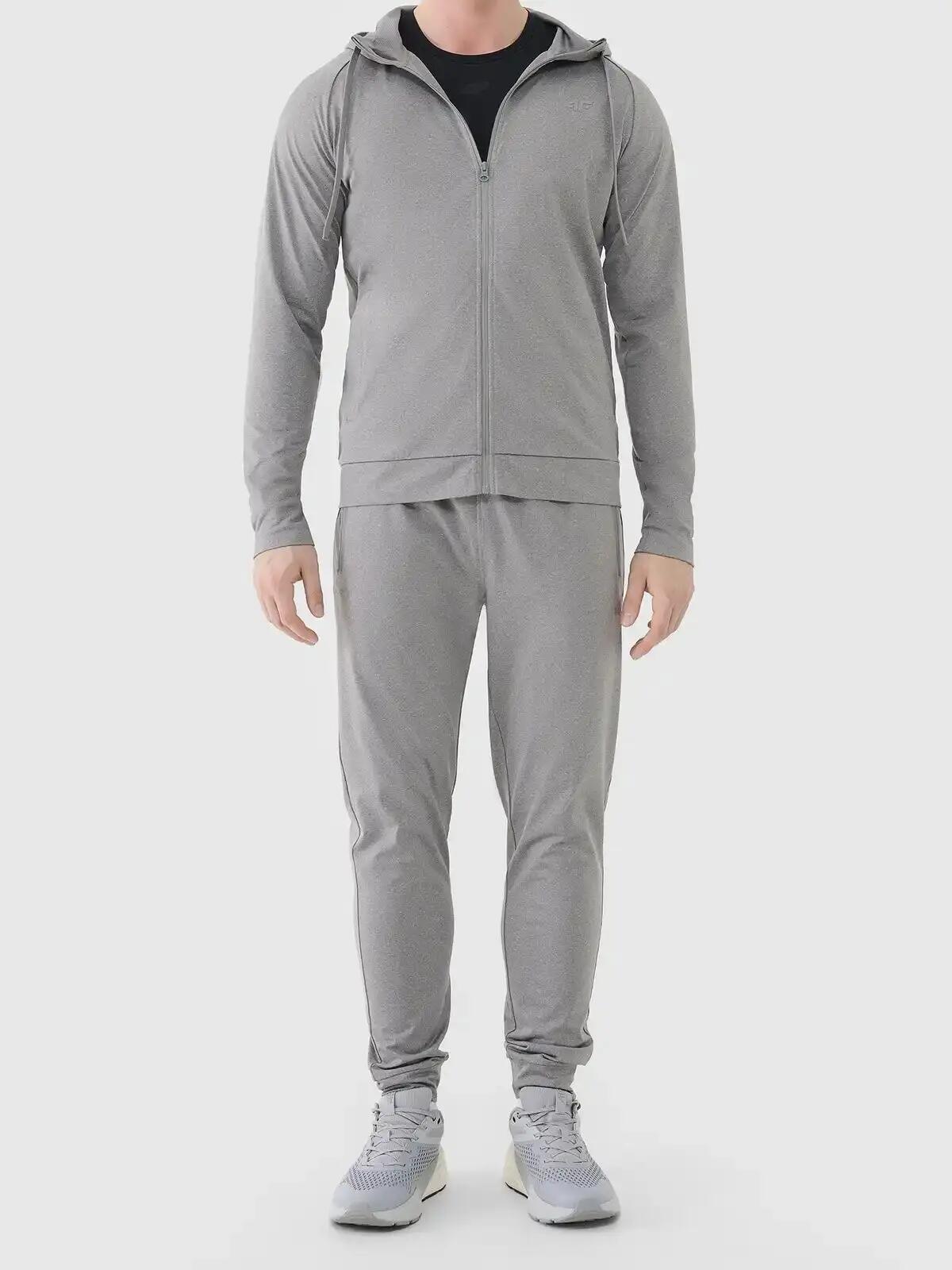 BLUZA MĘSKA SPORTOWA 4F TRENINGOWA SZYBKOSCHNĄCA M631  KOLOR SZARY 8/9